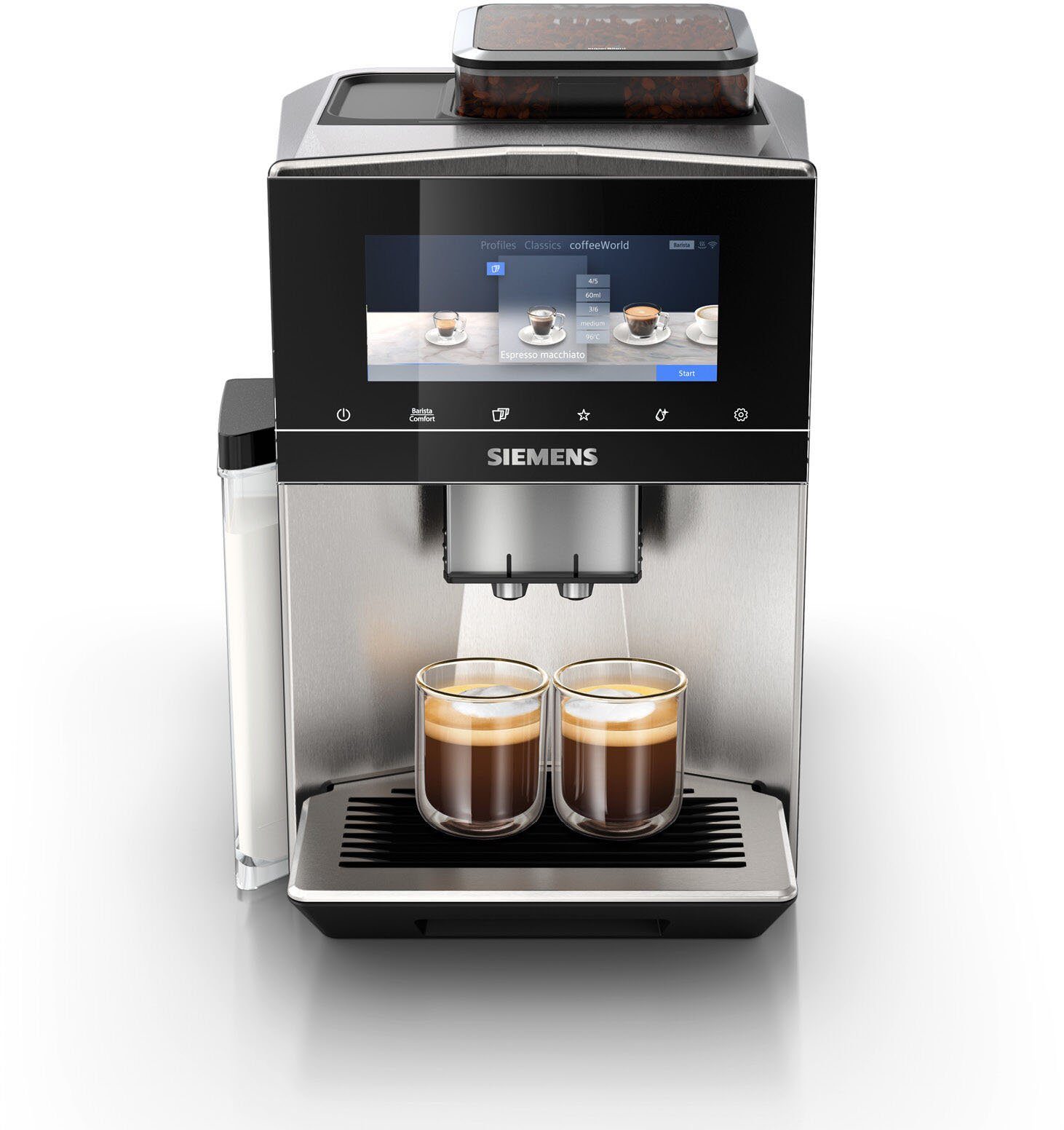 SIEMENS Kaffeevollautomat EQ900 TQ903D43, intuitives 6,8'