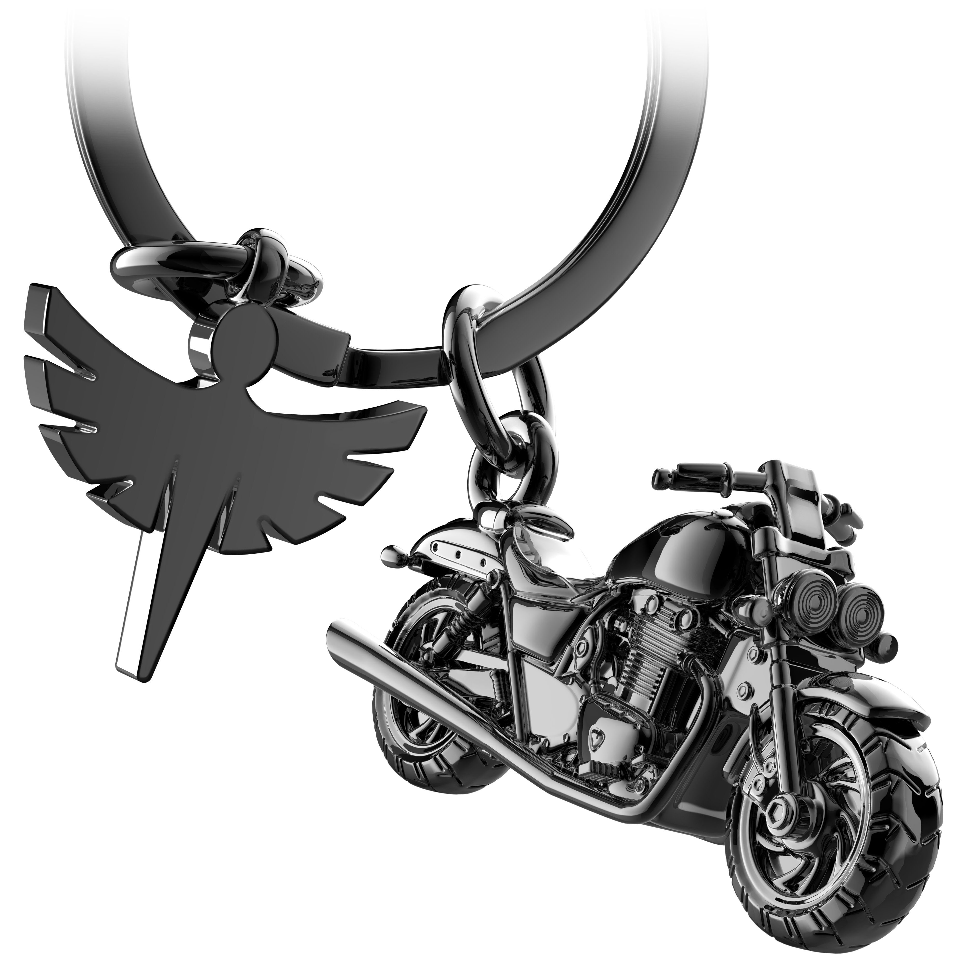 FABACH Schlüsselanhänger Chopper Motorrad mit Schutzengel