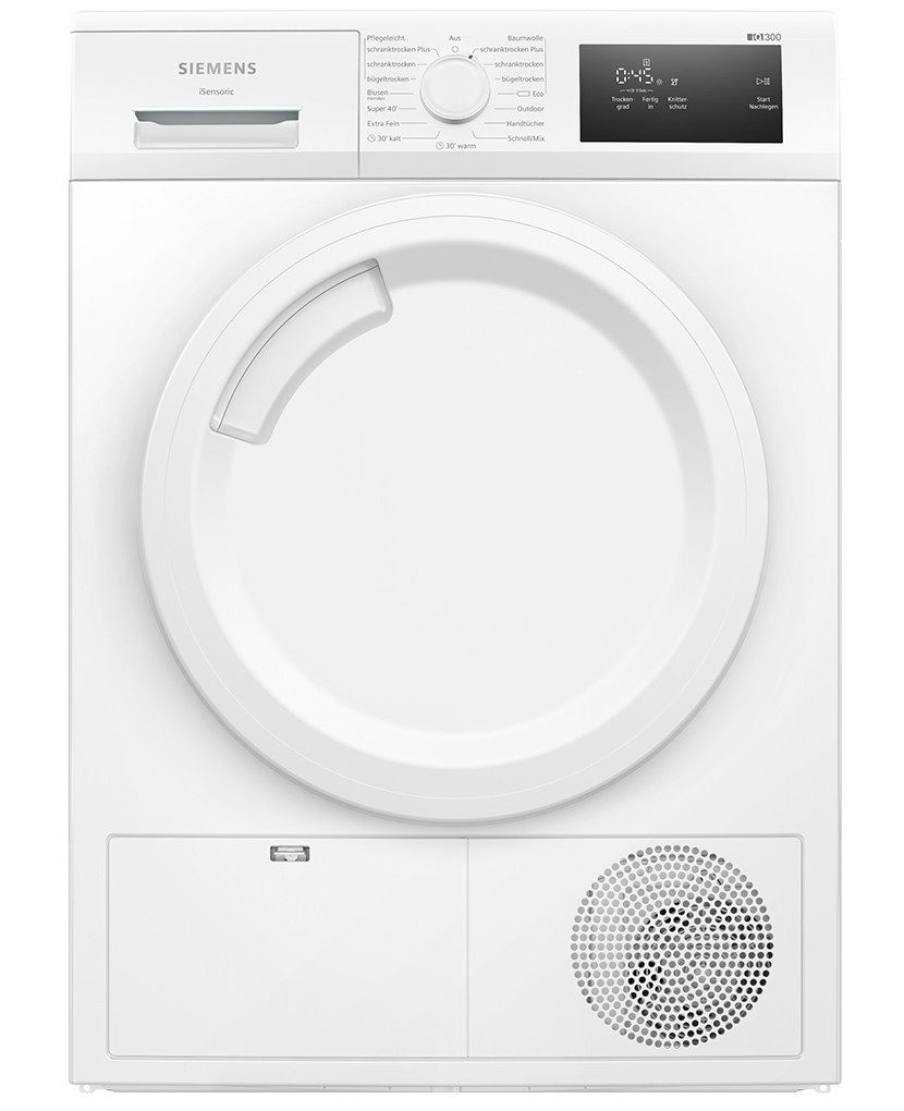 SIEMENS Wärmepumpentrockner iQ300 WT43H003, Kindersicherung, autoDry,