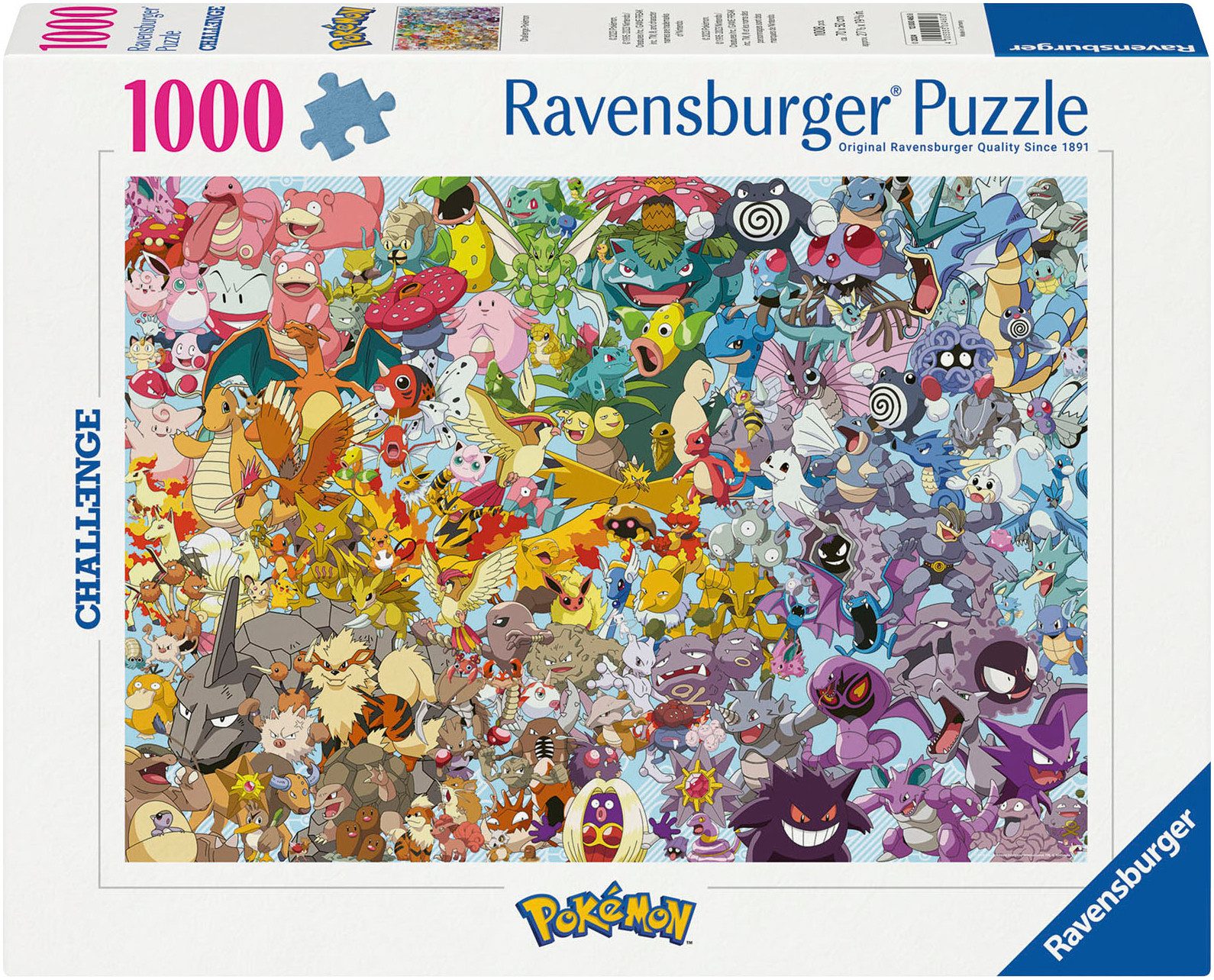 Ravensburger Puzzle Challenge, Pokémon, 1000 Puzzleteile,