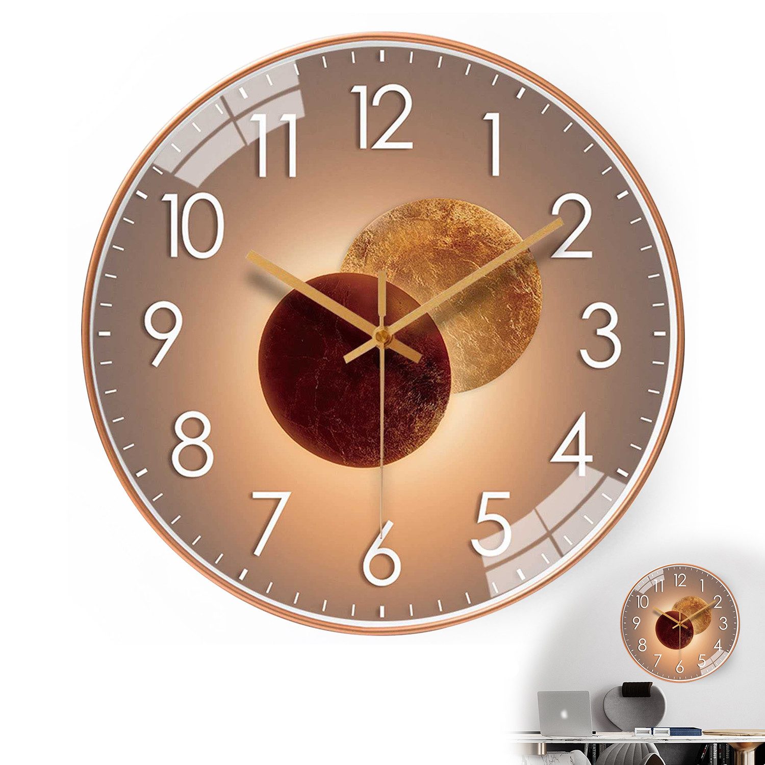 ZEUOPQ Wanduhr 30 cm große Vintage-Wanduhr