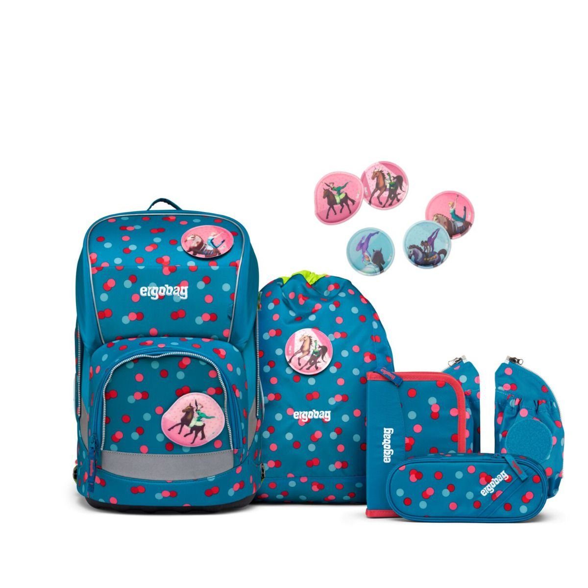 ergobag Schulranzen Wide (6tlg., Schulranzen, Sportbeutel,