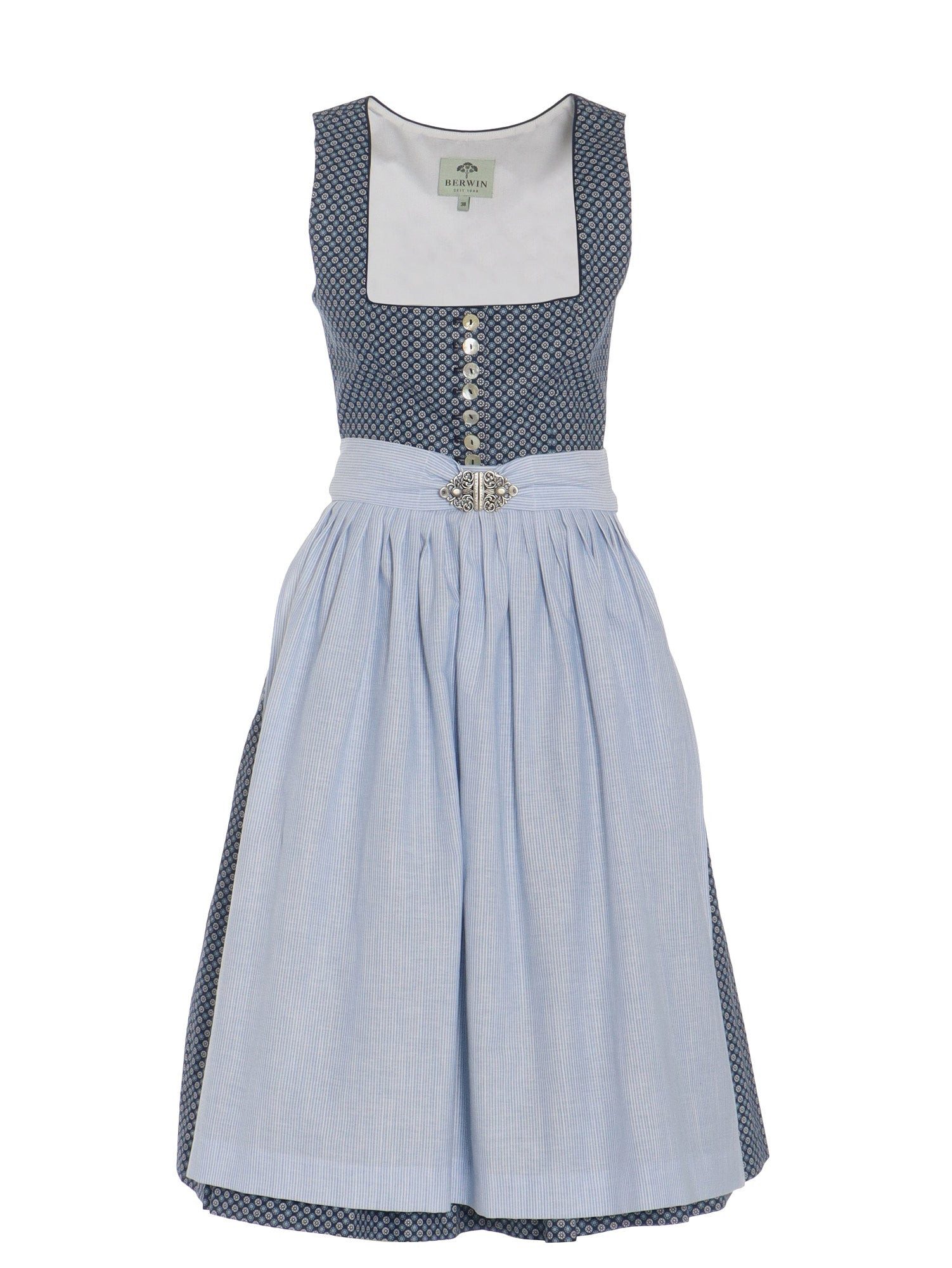 Berwin Dirndl Dirndl mit Streifenschürze und