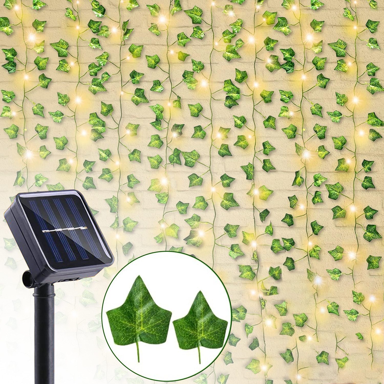 ZEUOPQ LED-Lichterkette LED-Lichterkette 10M 100LEDs Efeu-Lichterkette