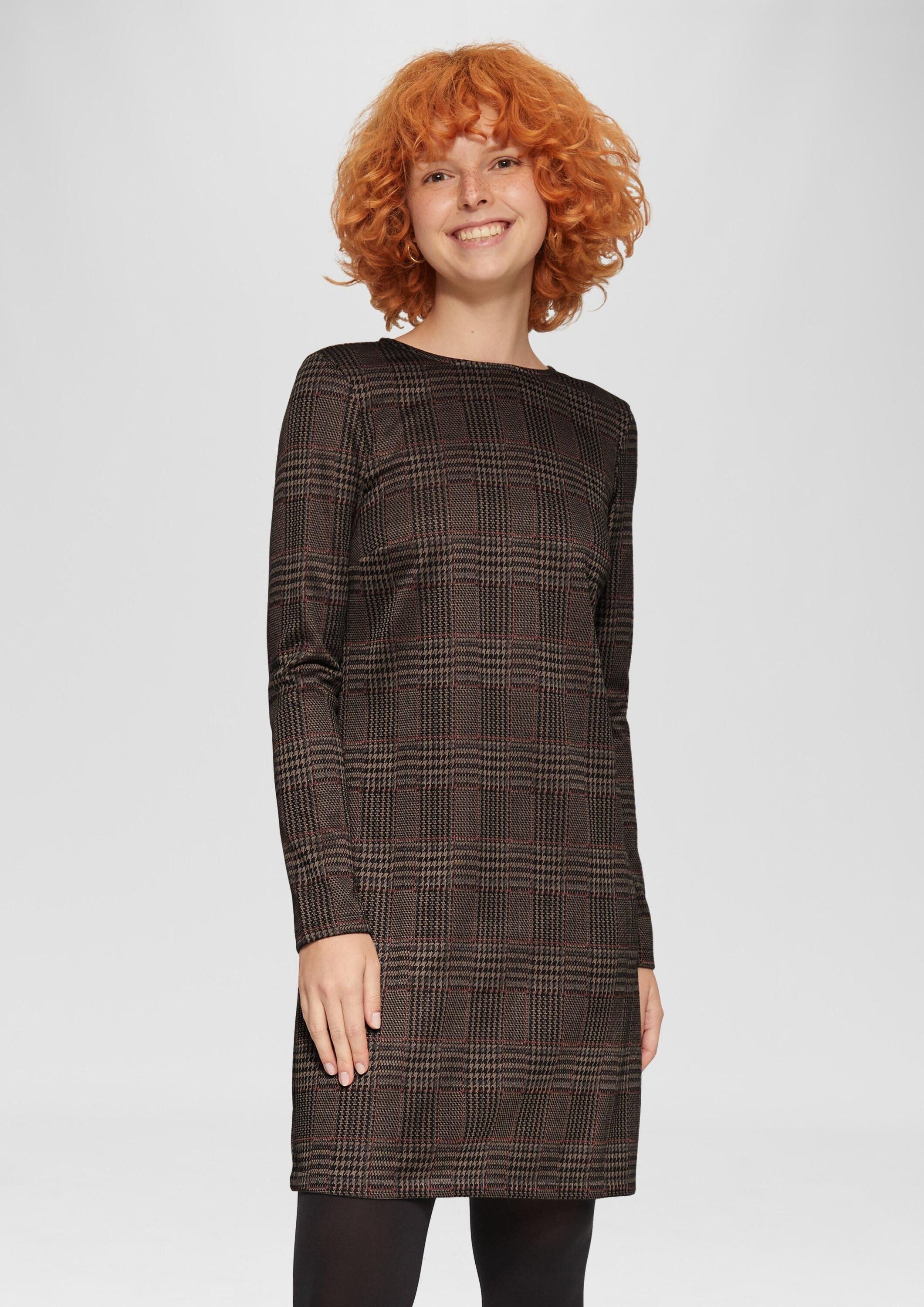 QS Minikleid Kleid Kurzes gemustertes Kleid