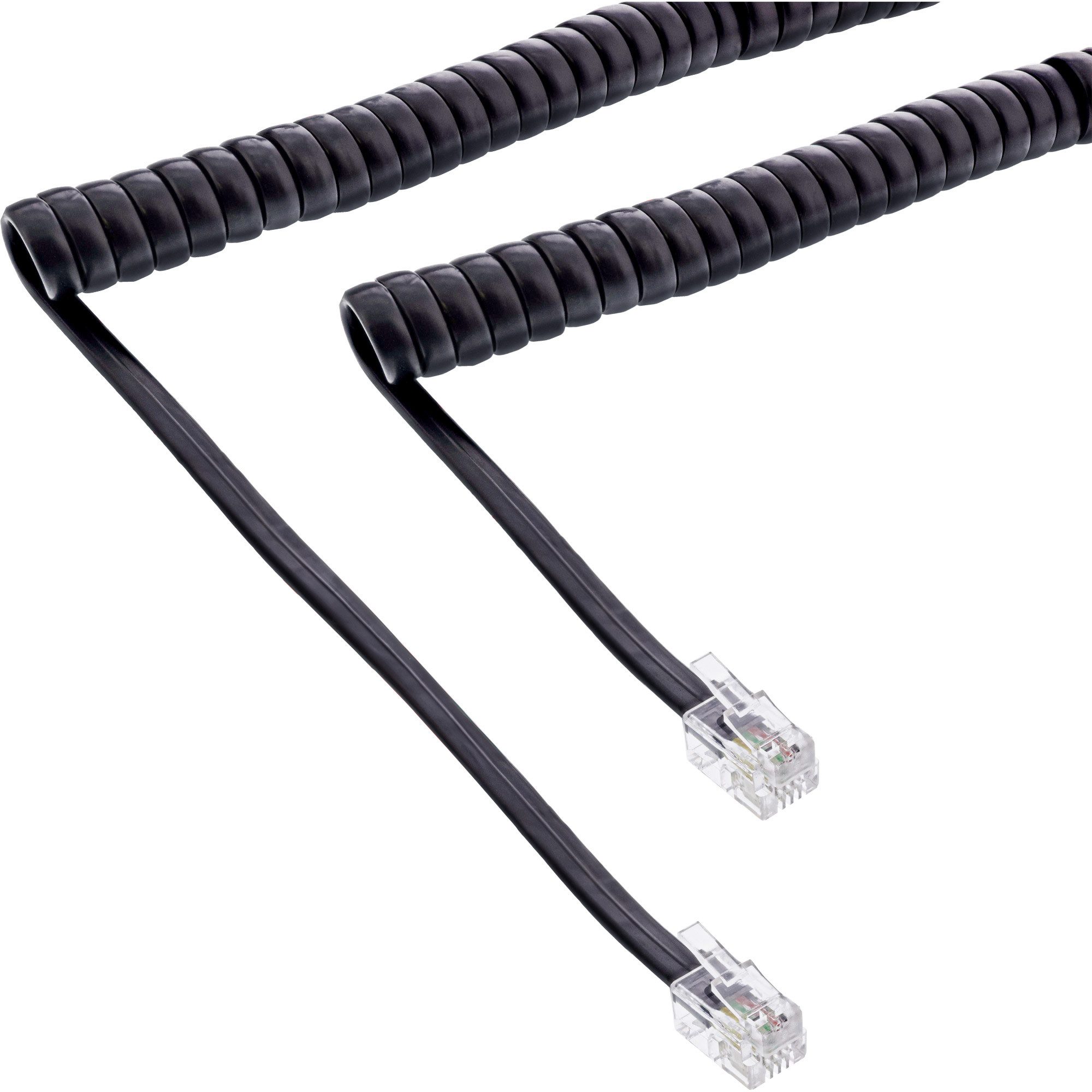 Inline InLine® Hörer Spiralkabel, RJ10 Stecker