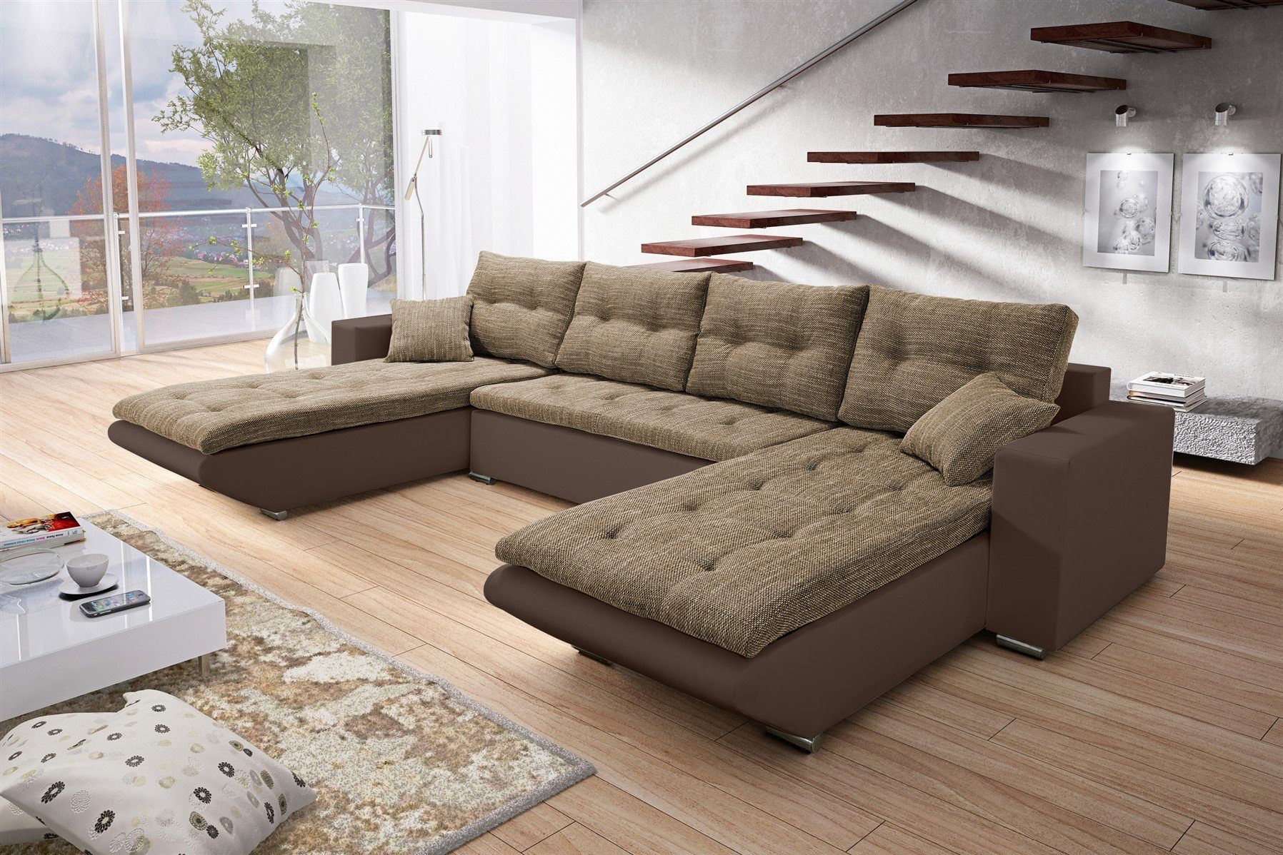 Fun Möbel Wohnlandschaft Wohnlandschaft Sofa NINO
