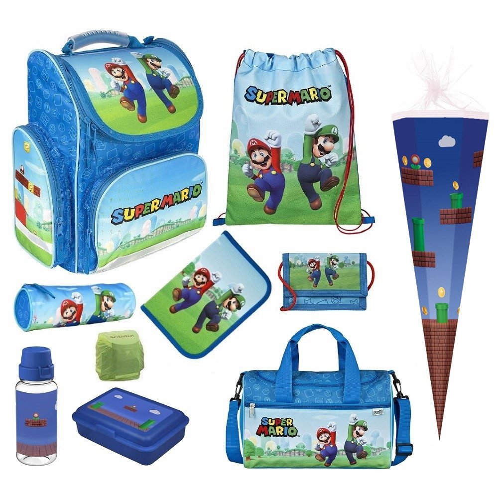 Familando Schulranzen Super Mario Schulranzen für