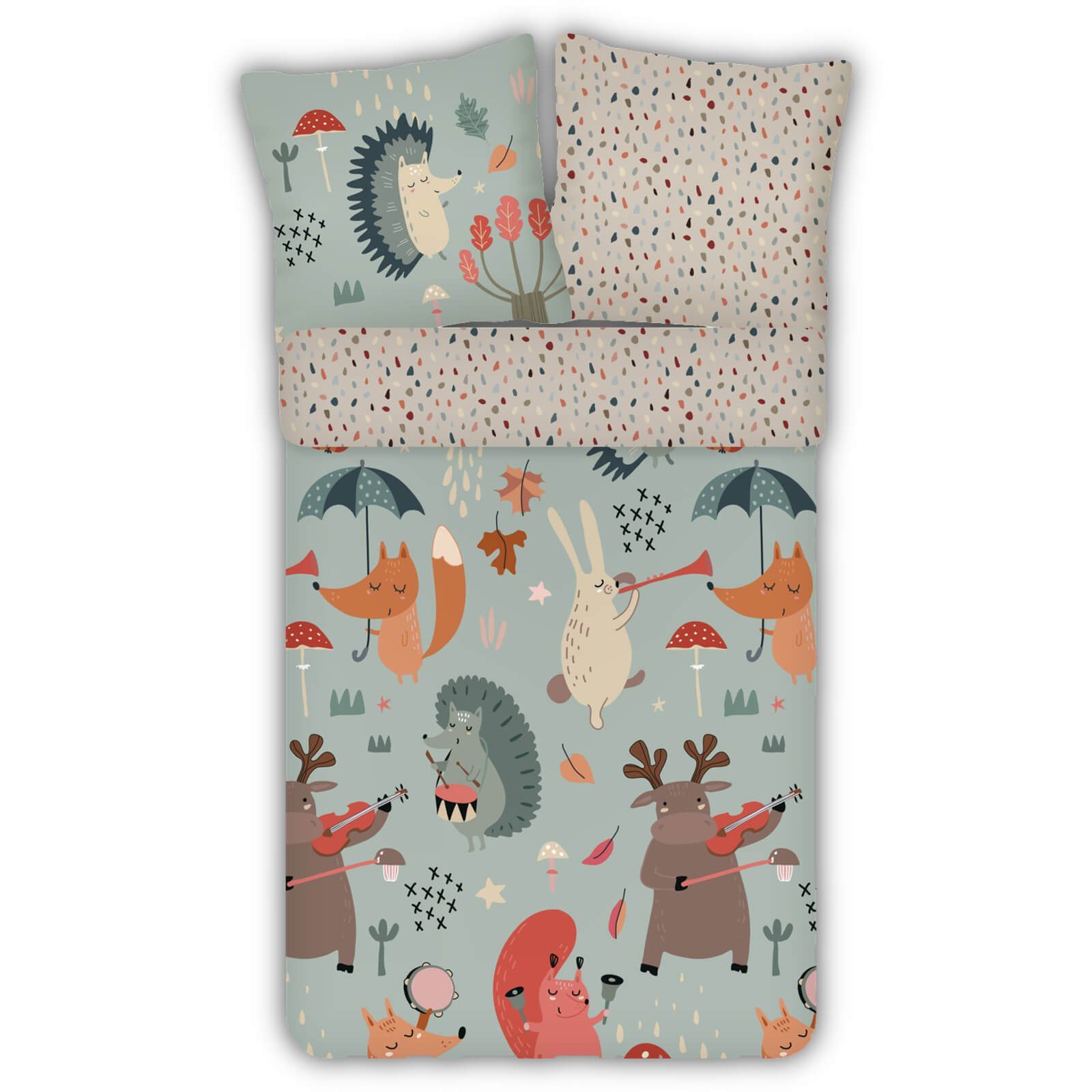 ESPiCO Kinderbettwäsche Waldtiere Bunt Trendy Bedding,