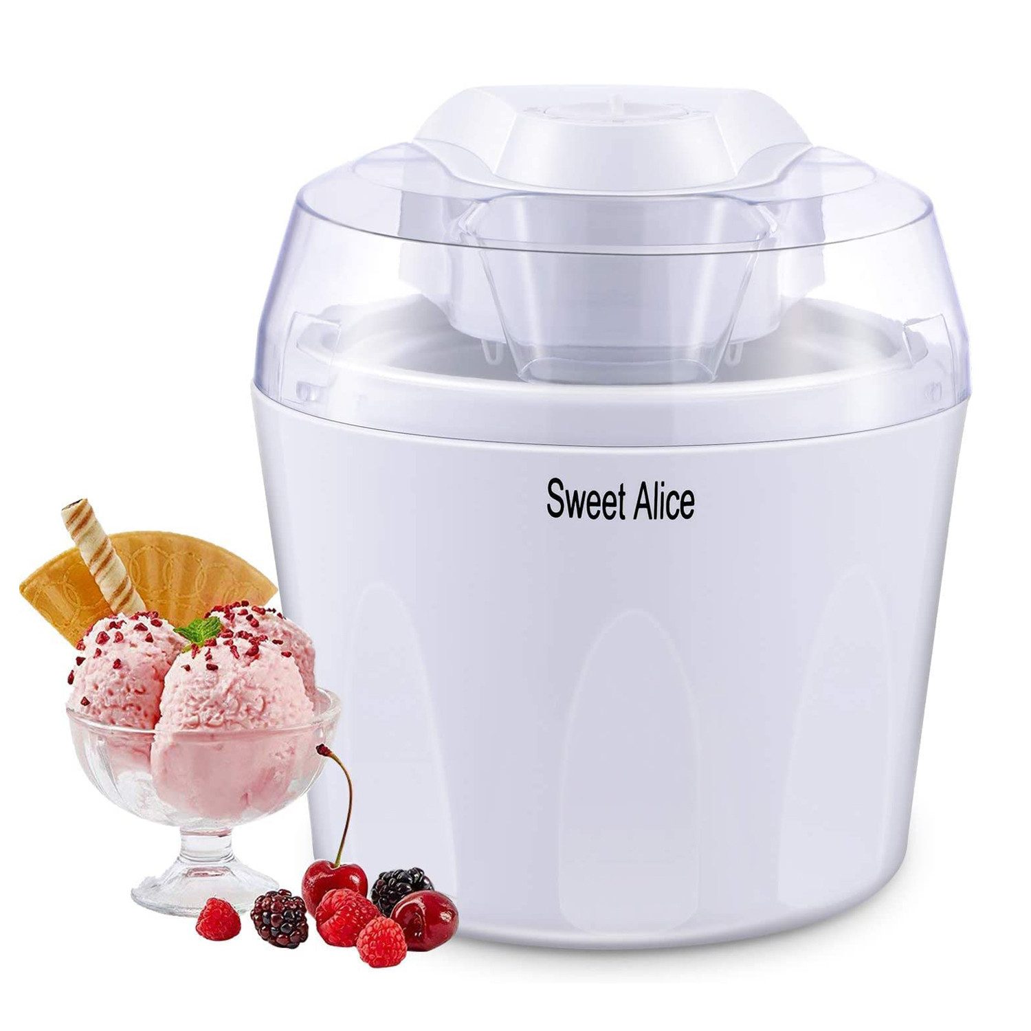 Daskoo Eismaschine Elektrischer Kühlung Softeis Sorbet