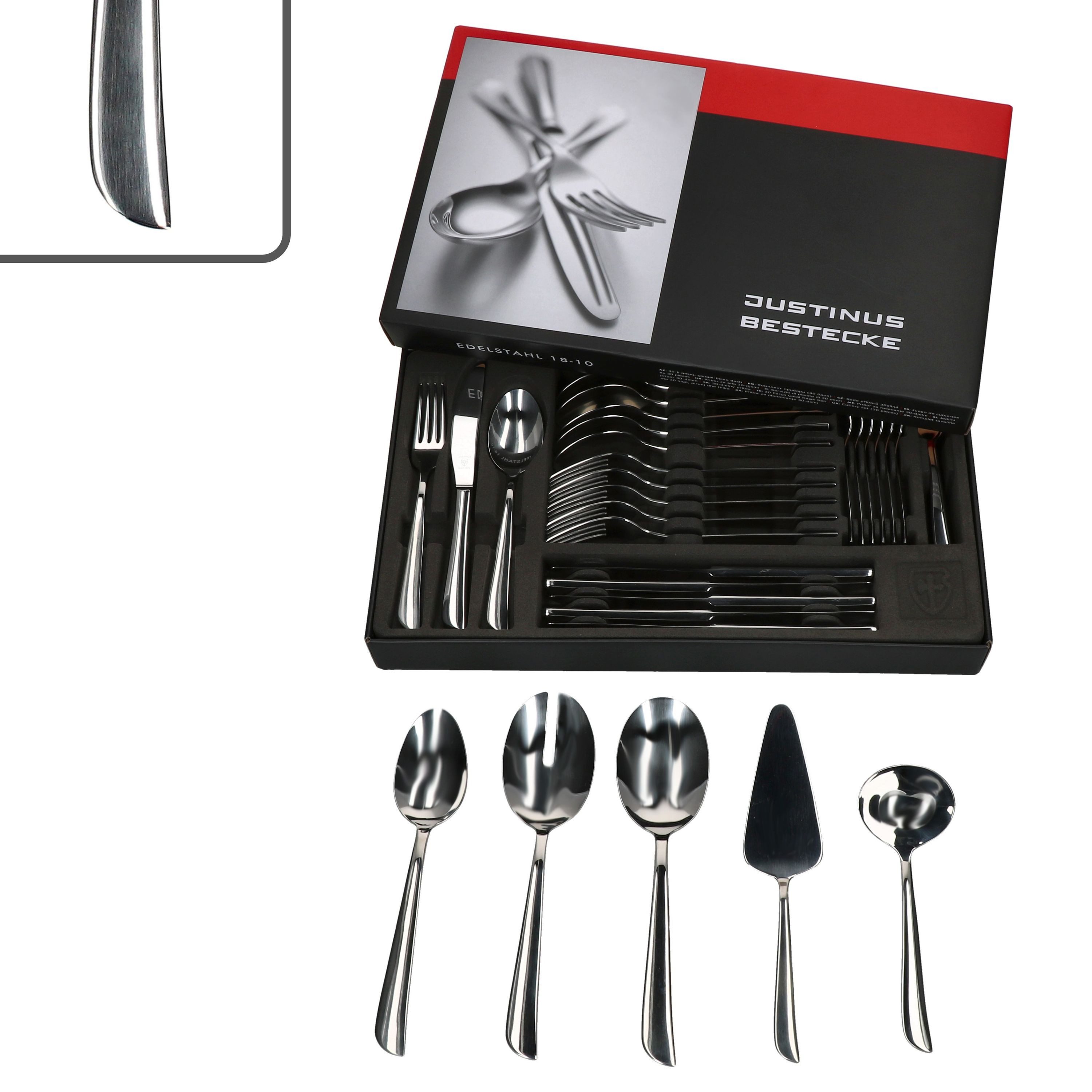 Justinus Besteck-Set 35tlg Twist Komplett-Besteck-Set inkl
