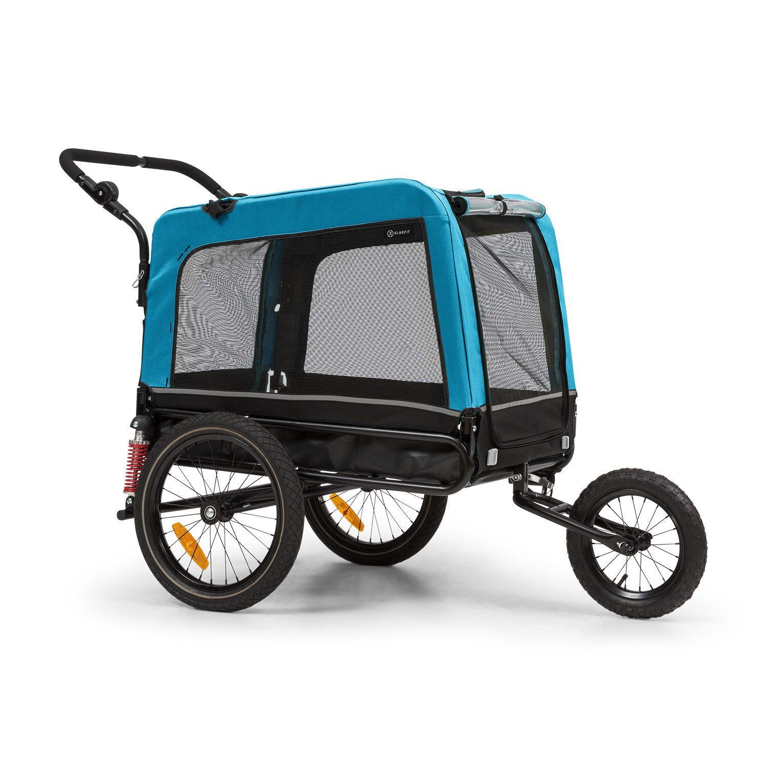 KLARFIT Fahrradkinderanhänger Husky Vario 2-in-1 Hundeanhänger,