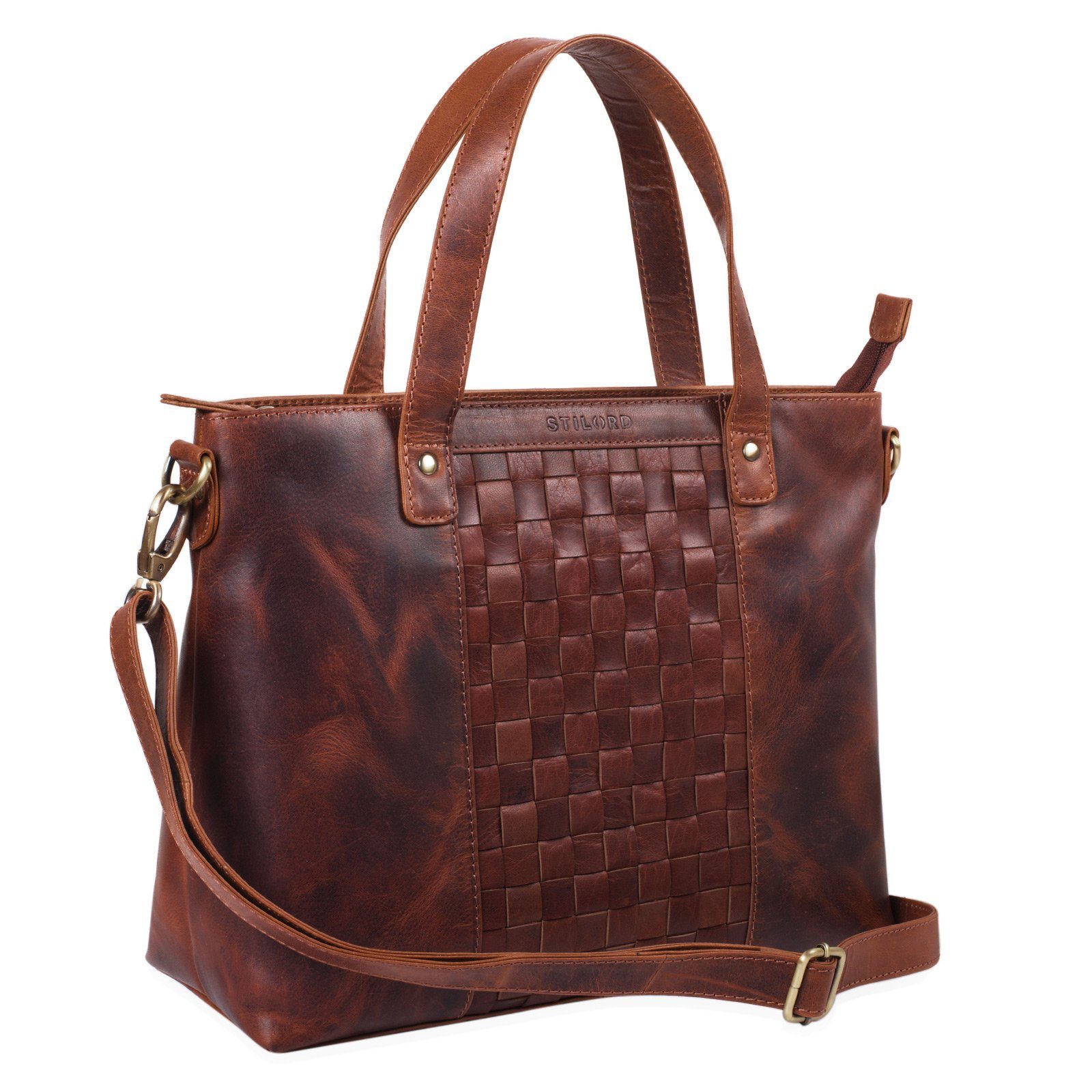 STILORD Handtasche Mara Elegante Handtasche geflochten