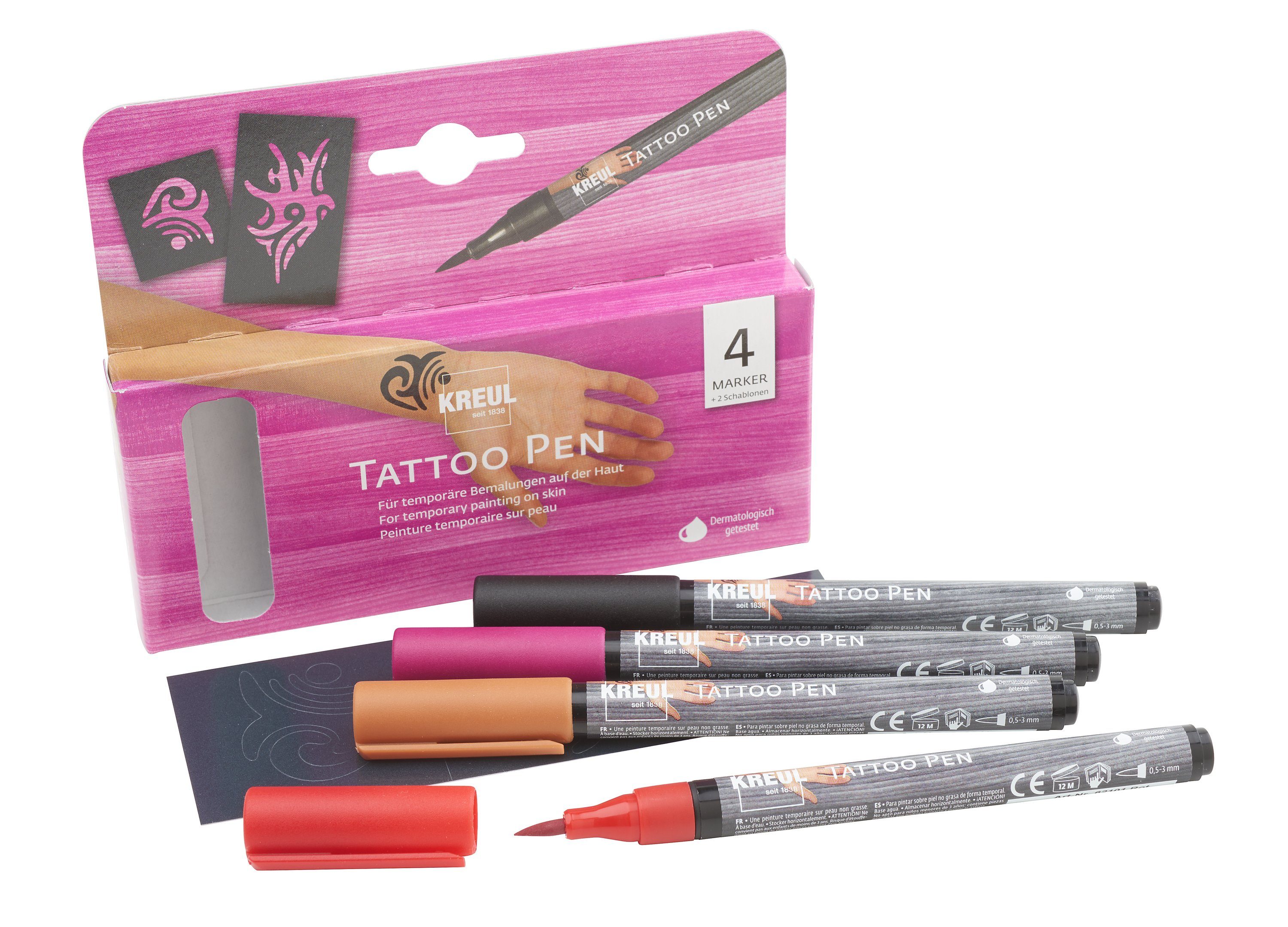 Kreul Künstlerstift Tattoo-Stift Set TATTOO Pens,