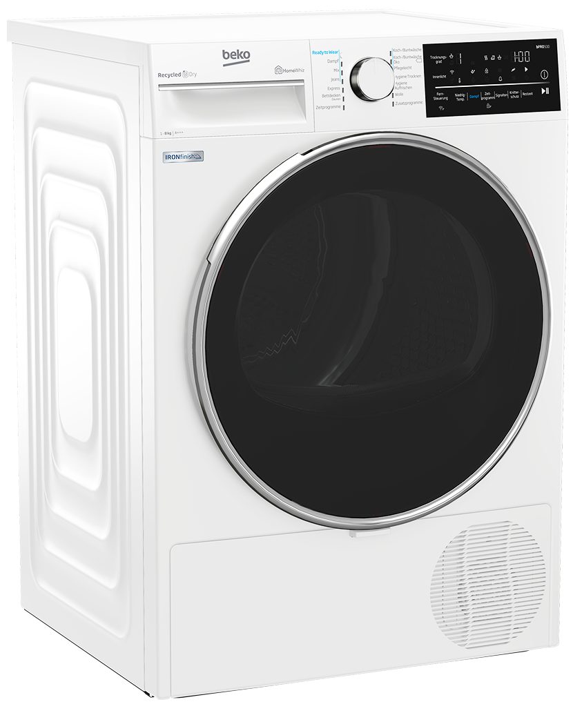 BEKO Wärmepumpentrockner B5T62243W, Knitterschutz, HomeWhiz, Silent-Programm