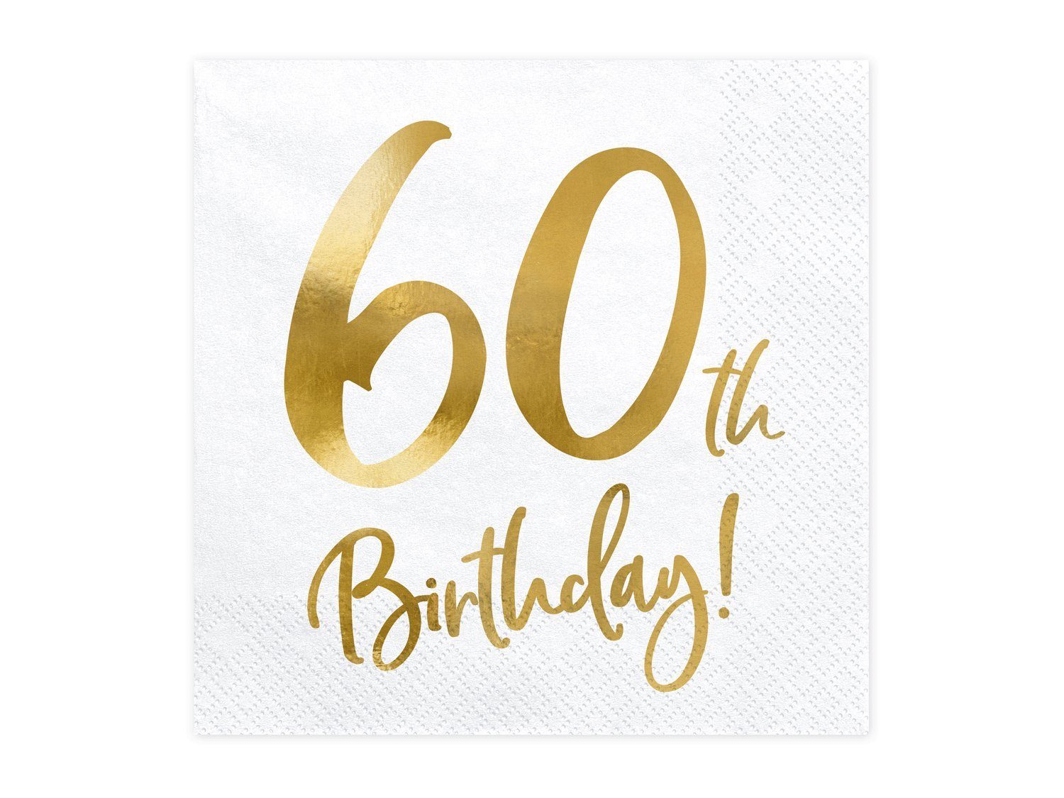 partydeco Papierserviette, Servietten 60. Geburtstag 33x33cm