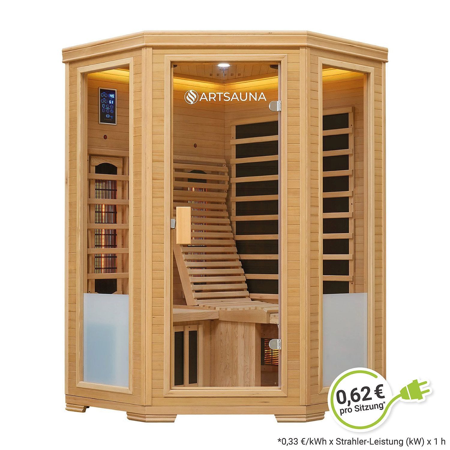 Artsauna Infrarotkabine Aalborg Dual-Technologie, für 2