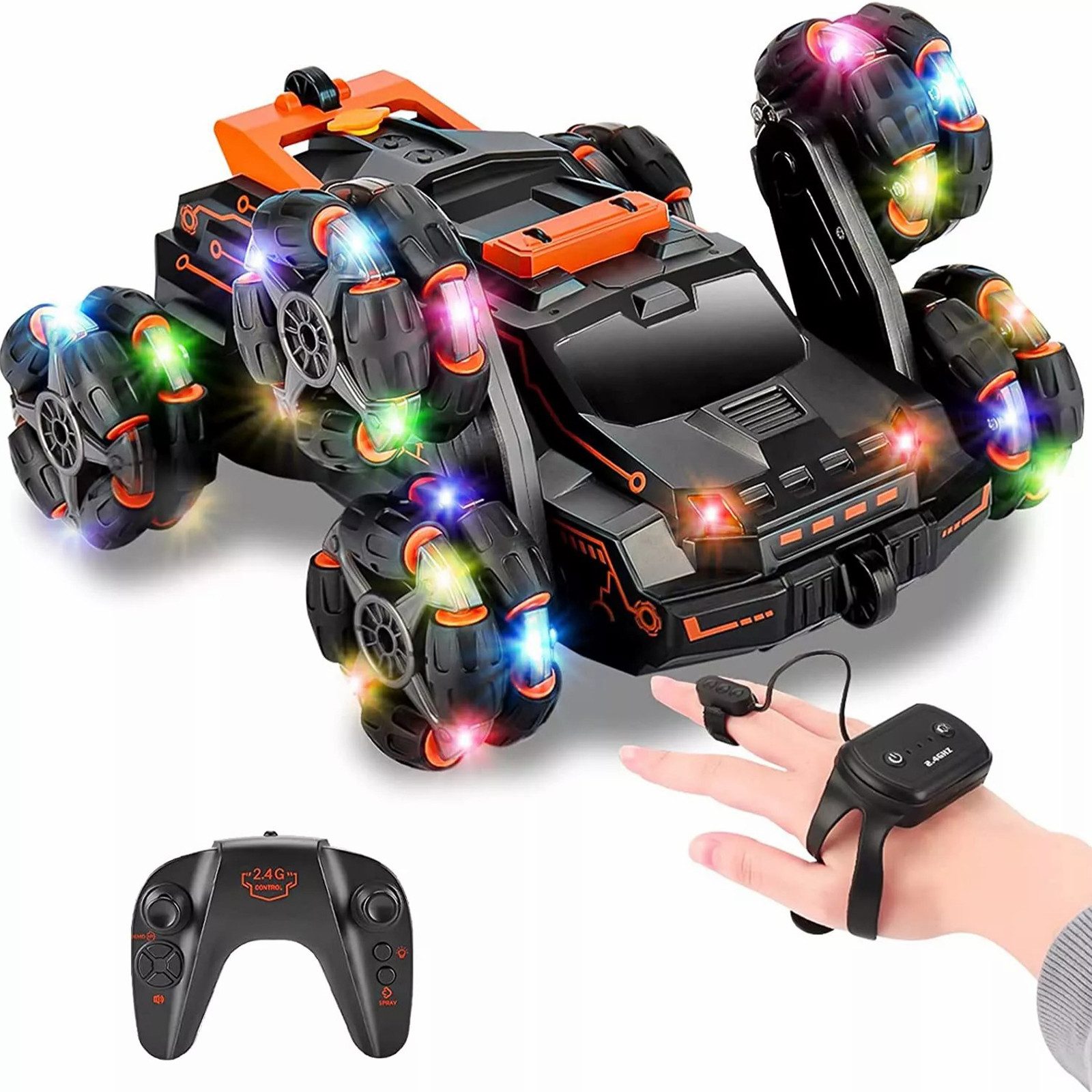 OKWISH RC-Auto Ferngesteuertes Auto 6-Rad Stuntauto