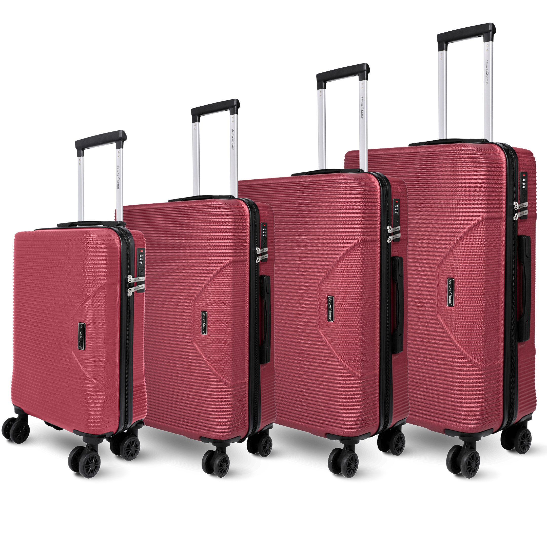 deluxe4home Kofferset Reisekoffer ABS-Hartschalenkoffer I Reisetasche