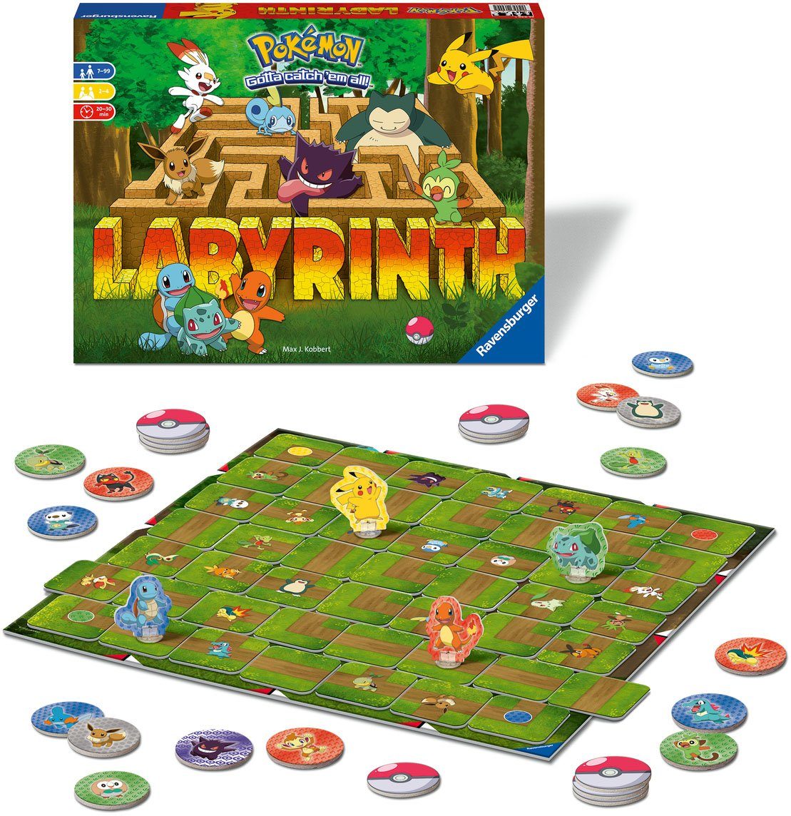 Ravensburger Spiel Pokémon Labyrinth, Familienspiel, Made