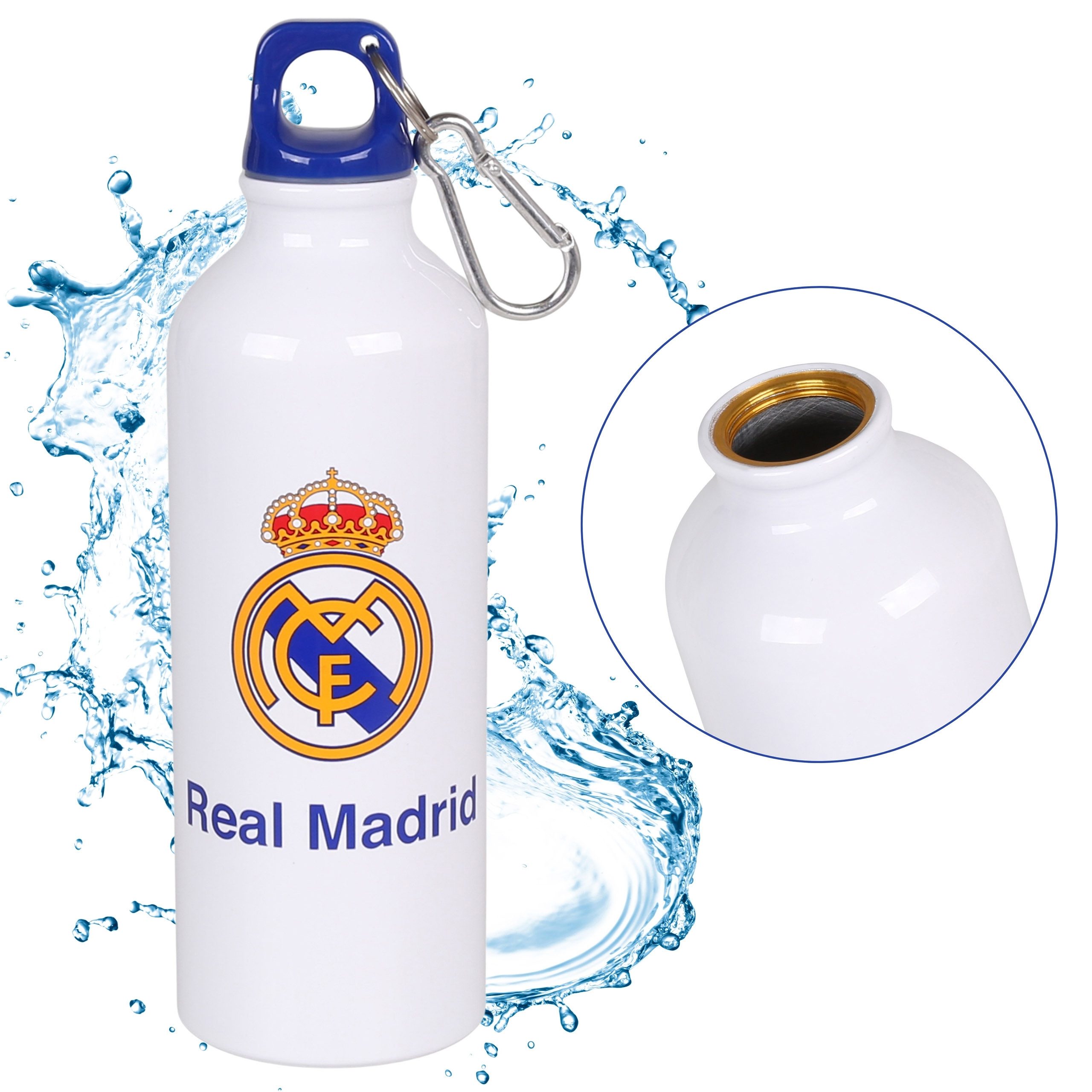 Sarcia.eu Trinkflasche Real Madrid Aluminium Thermoflasche