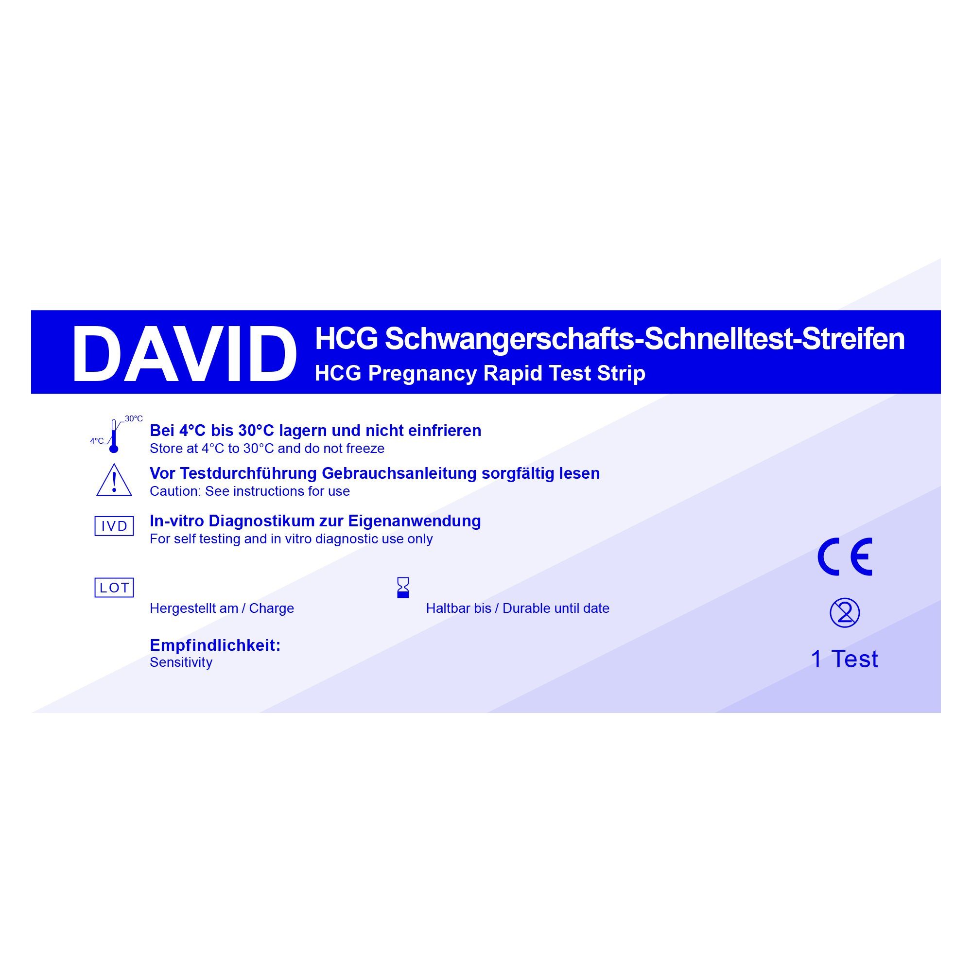 David Schwangerschafts-Teststreifen 5 x David Schwangerschaftstest