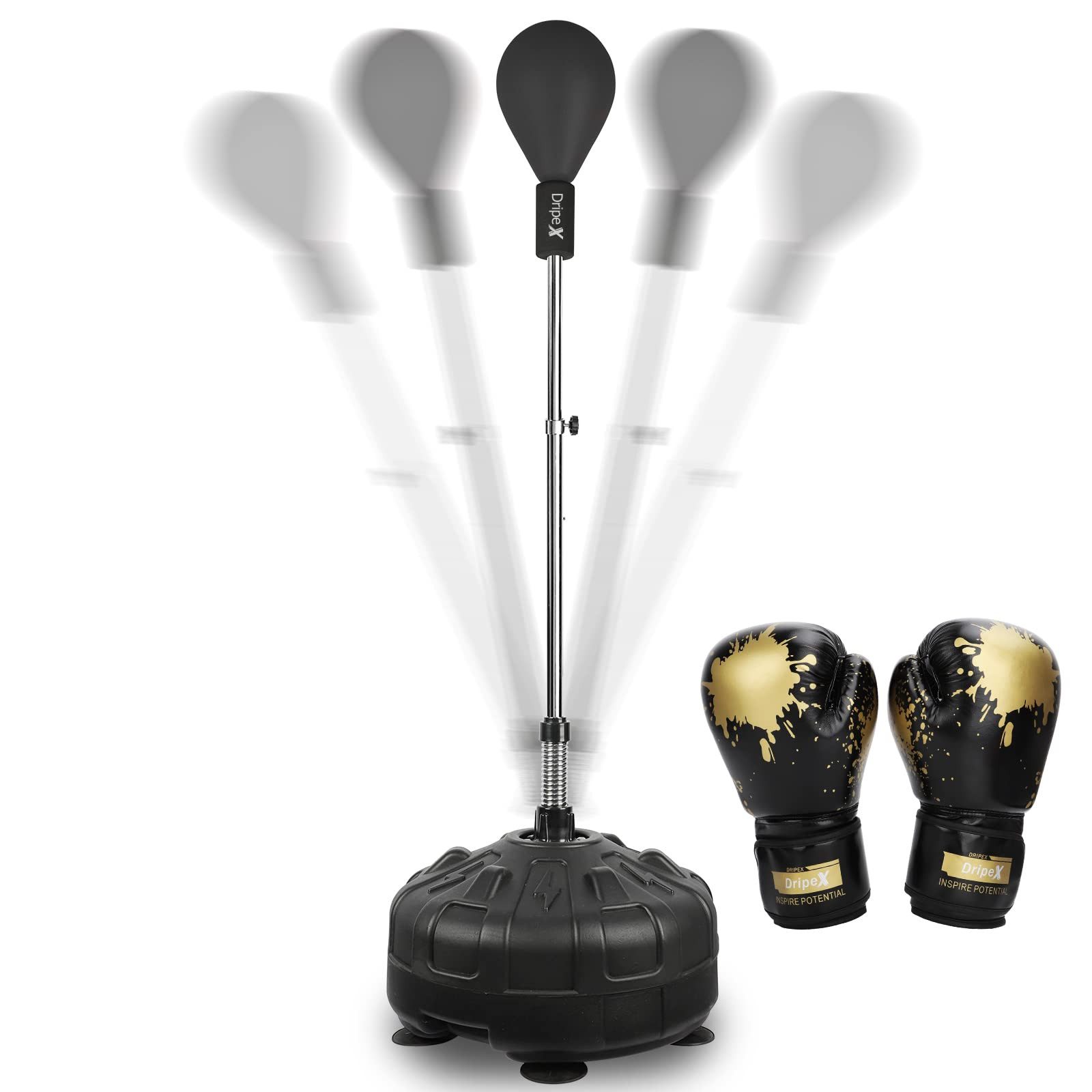 Dripex Punchingball Speedball Höhenverstellbarer Boxsack Trainingsball