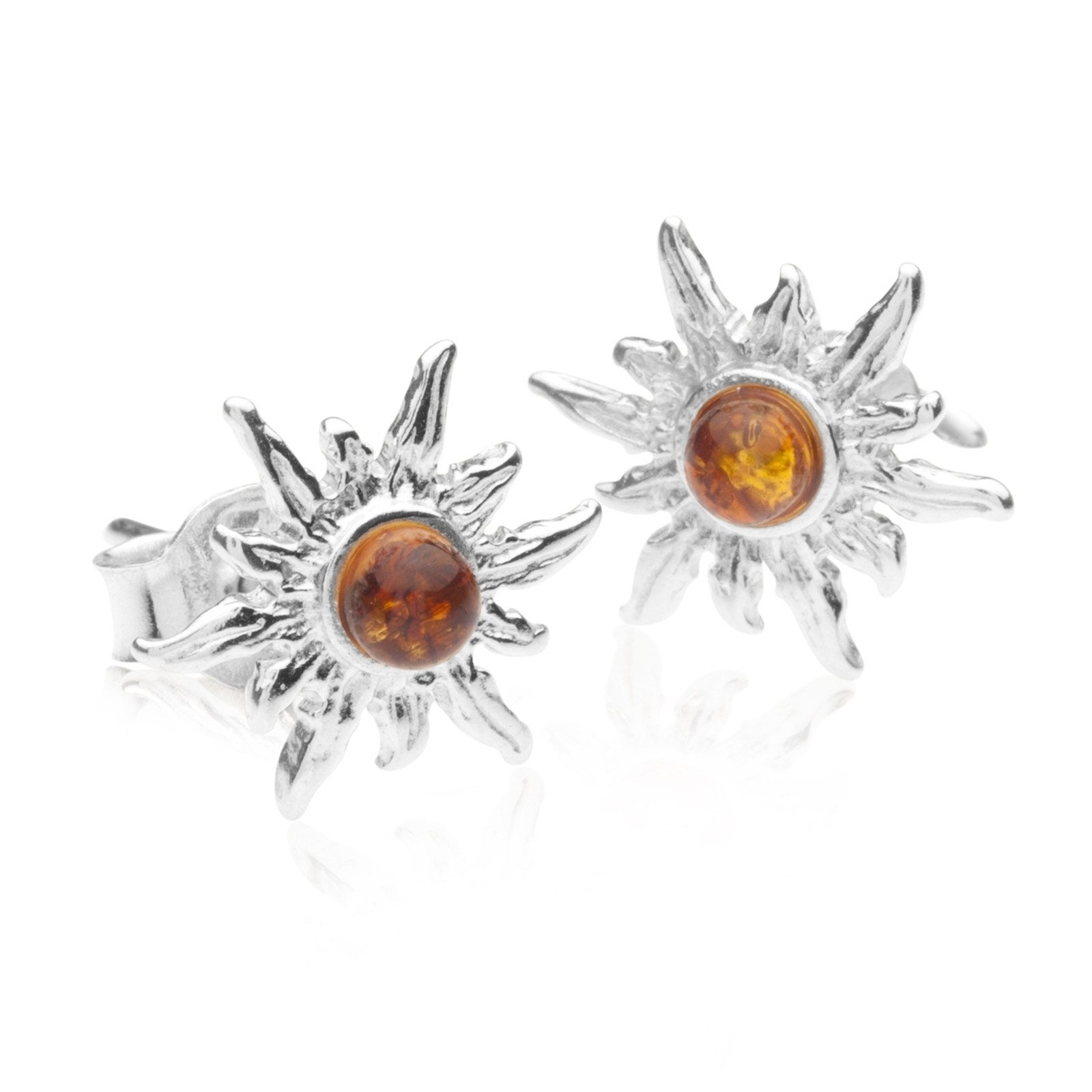 OSTSEE-SCHMUCK Paar Ohrstecker Ostsee-Schmuck Ohrstecker Sonne