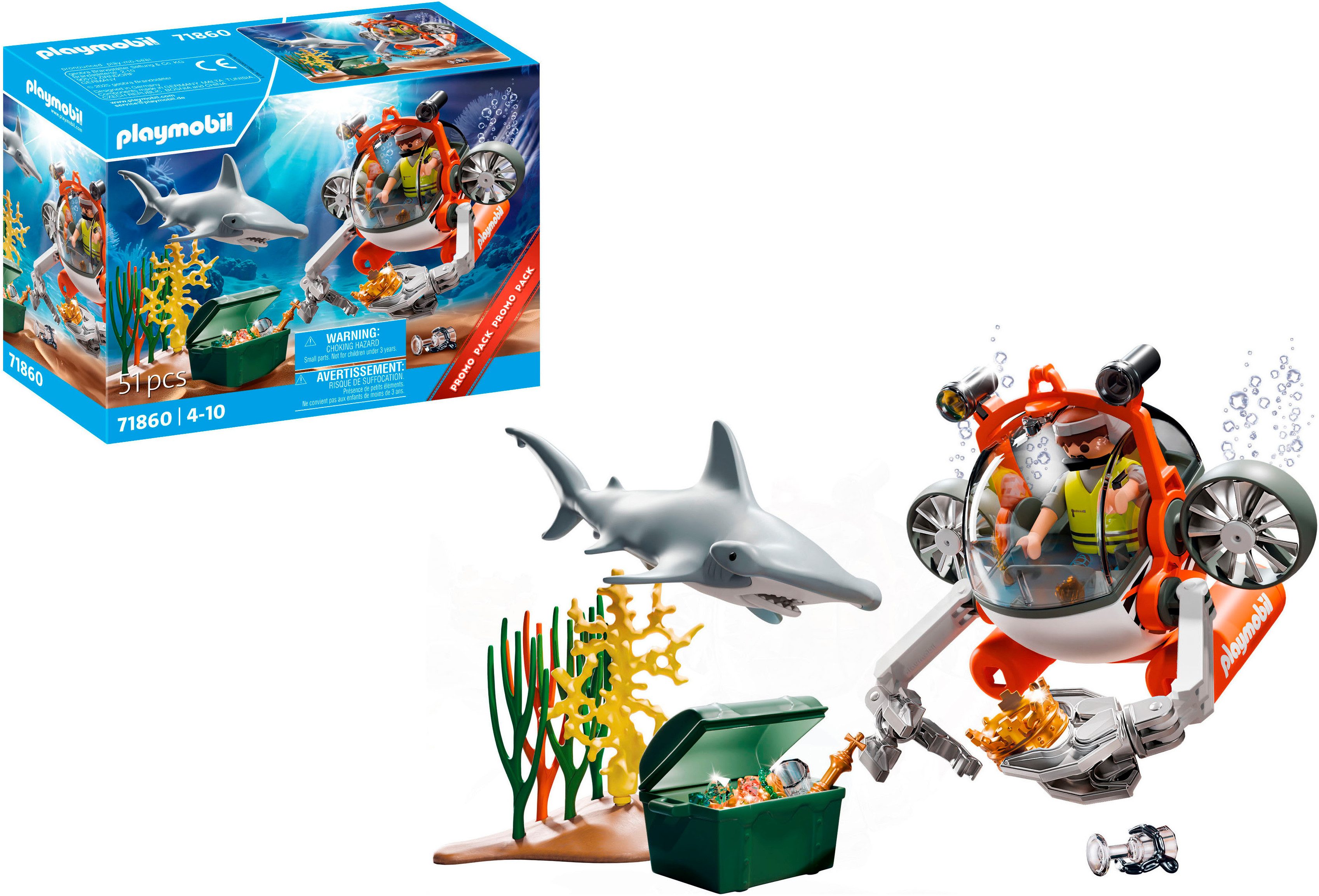 Playmobil® Schatzsuche mit U-Boot (71860), Action