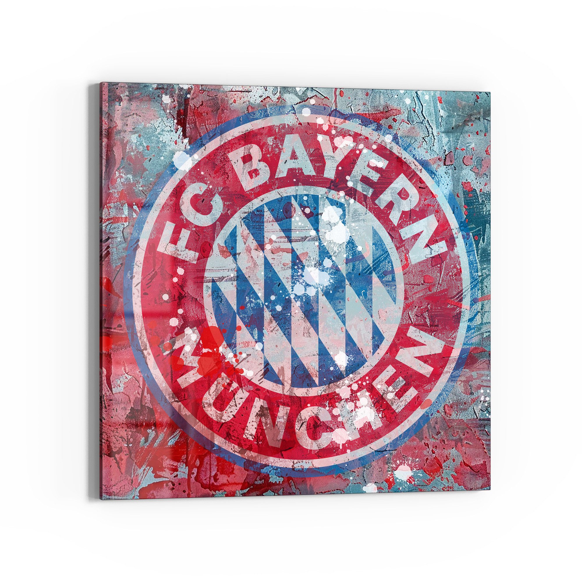 DEQORI Glasbild 'Wappen FC Bayern München',