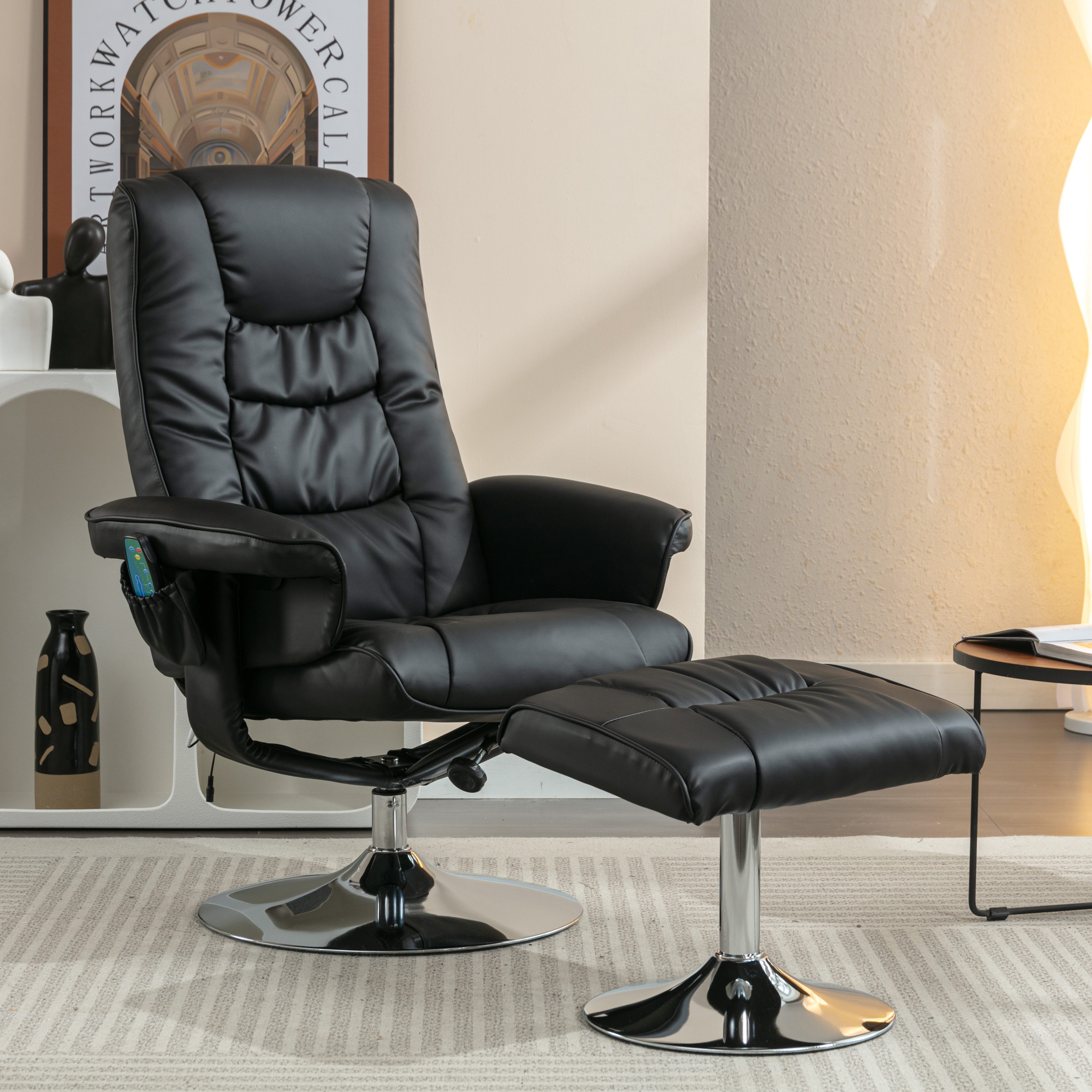 MODFU Massagesessel Massagesessel,Heizfunktion und Fußhocker (Massagesessel