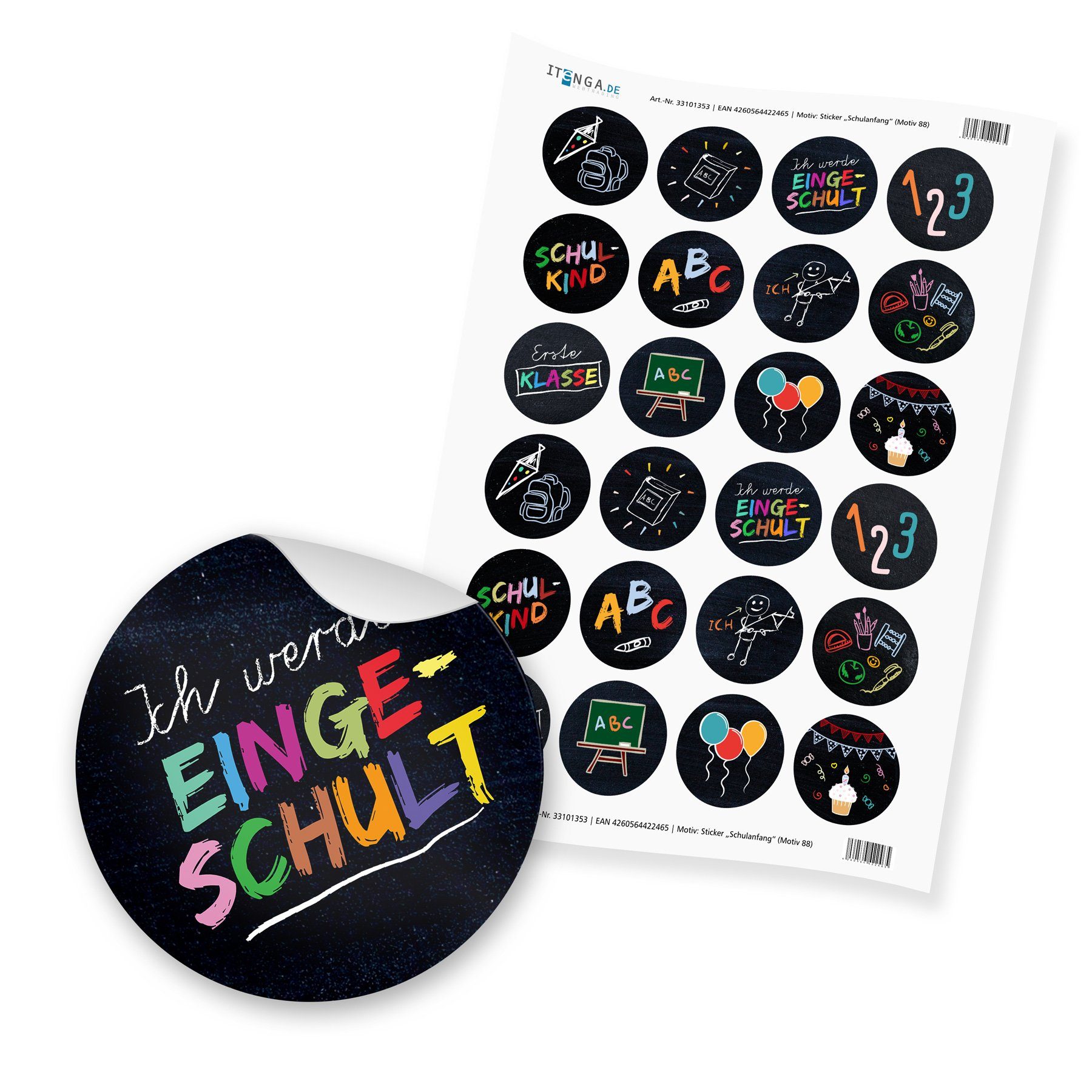 itenga Aufkleber 24 x itenga Sticker