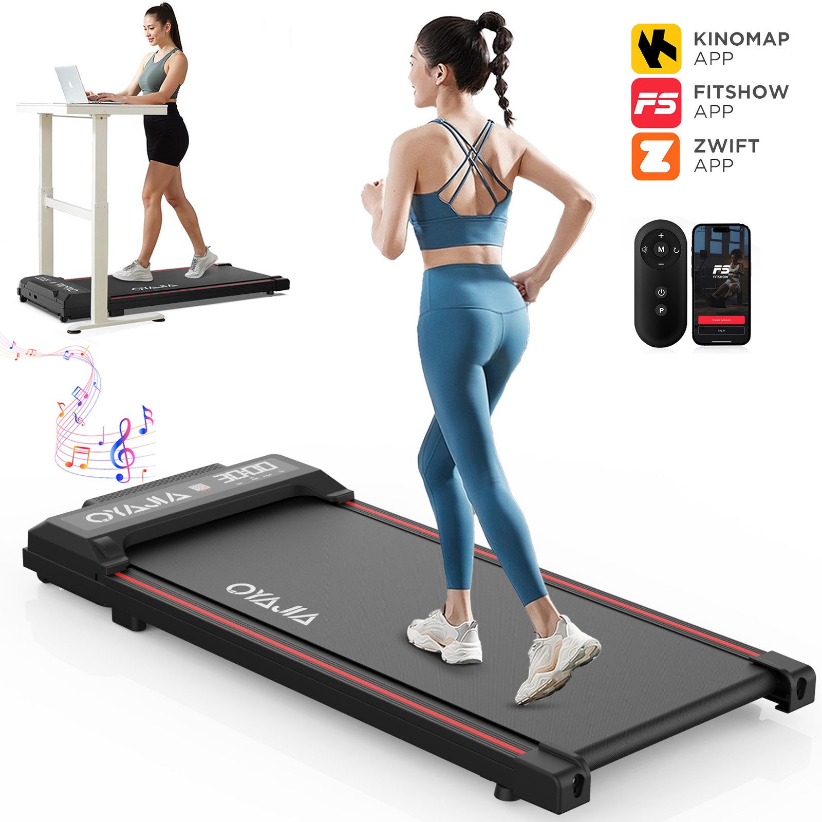 oyajia Laufband Laufband für Zuhause, 2,5