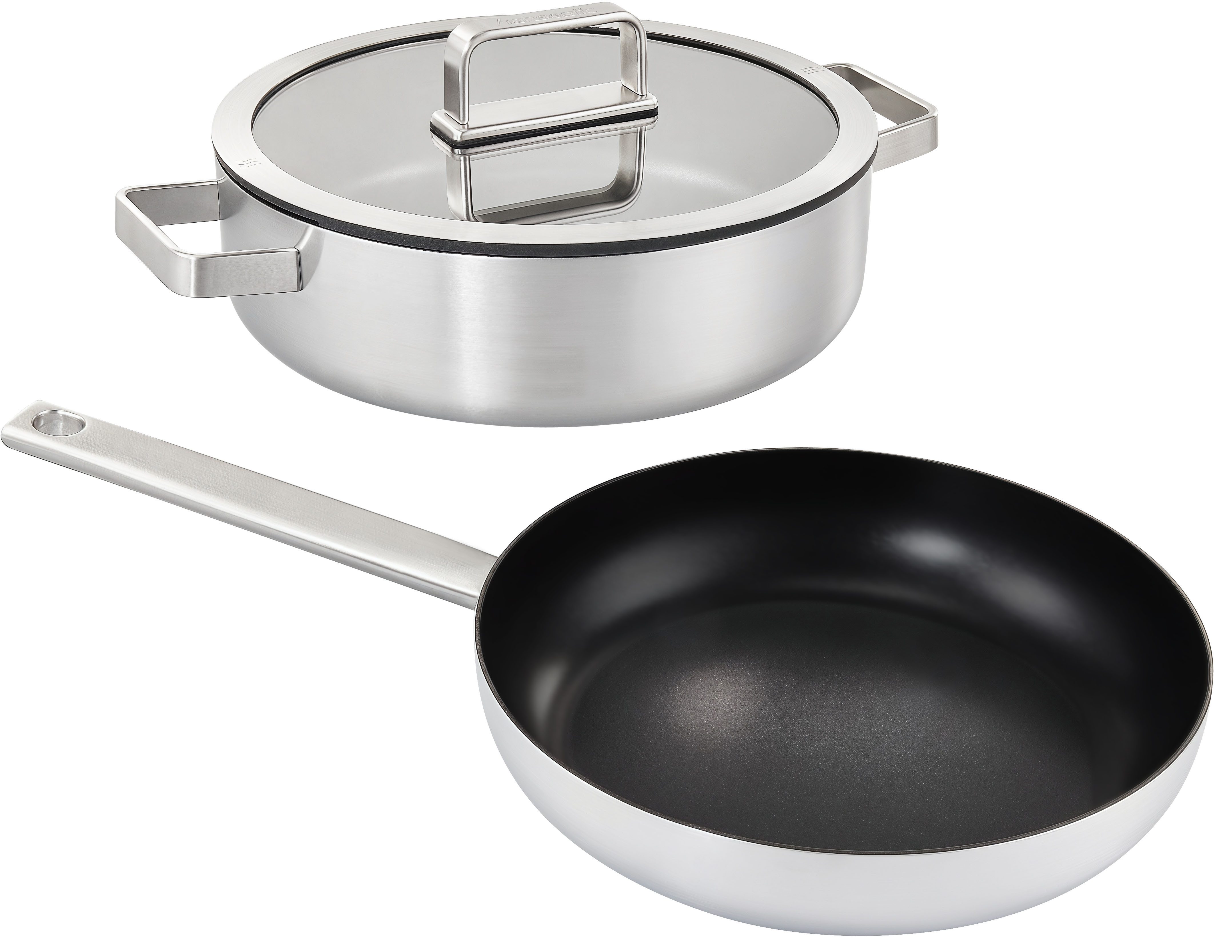 Hanseatic Pfannen-Set PREMIUM, Edelstahl (Set, 3-tlg.,