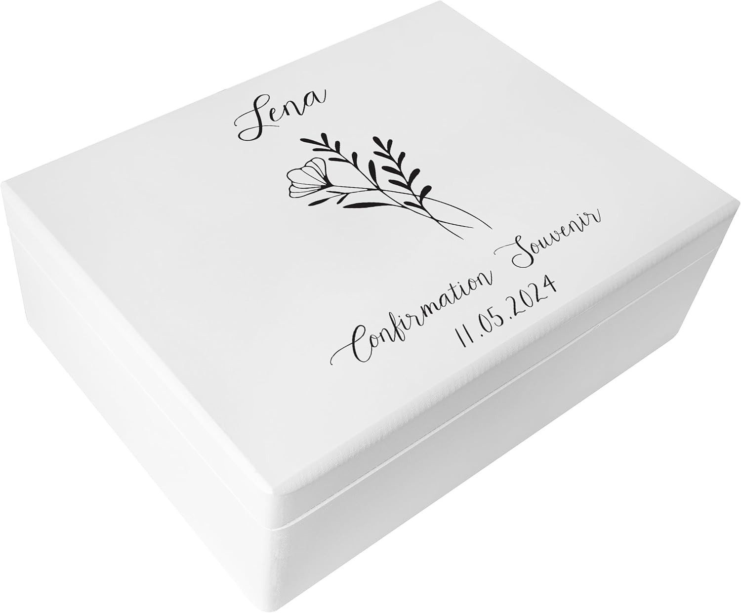 Creative Deco Holzkiste Kommunion Geschenke, Weiß,