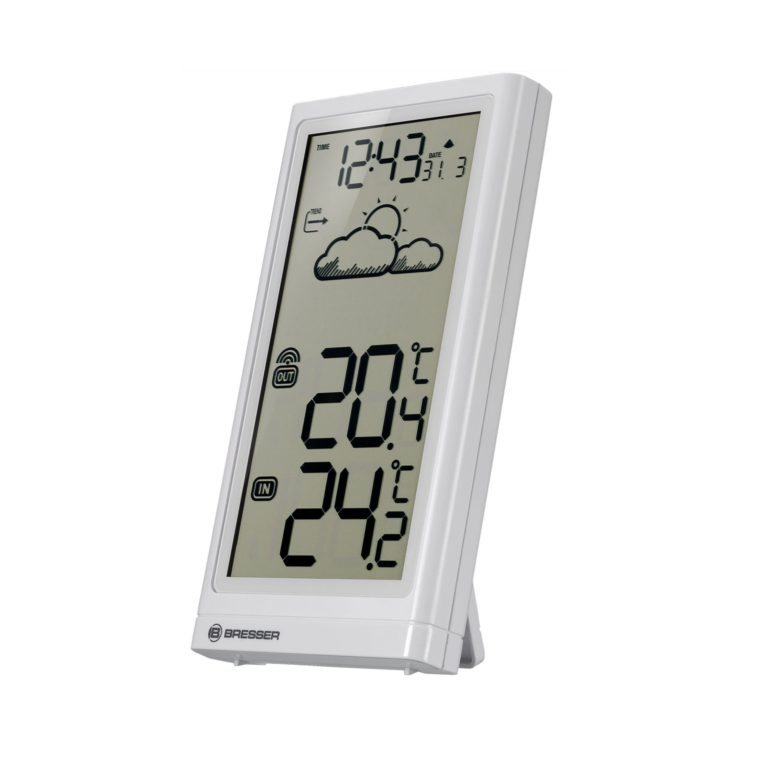 BRESSER Funkwetterstation Meteo Temp weiss Funkwetterstation