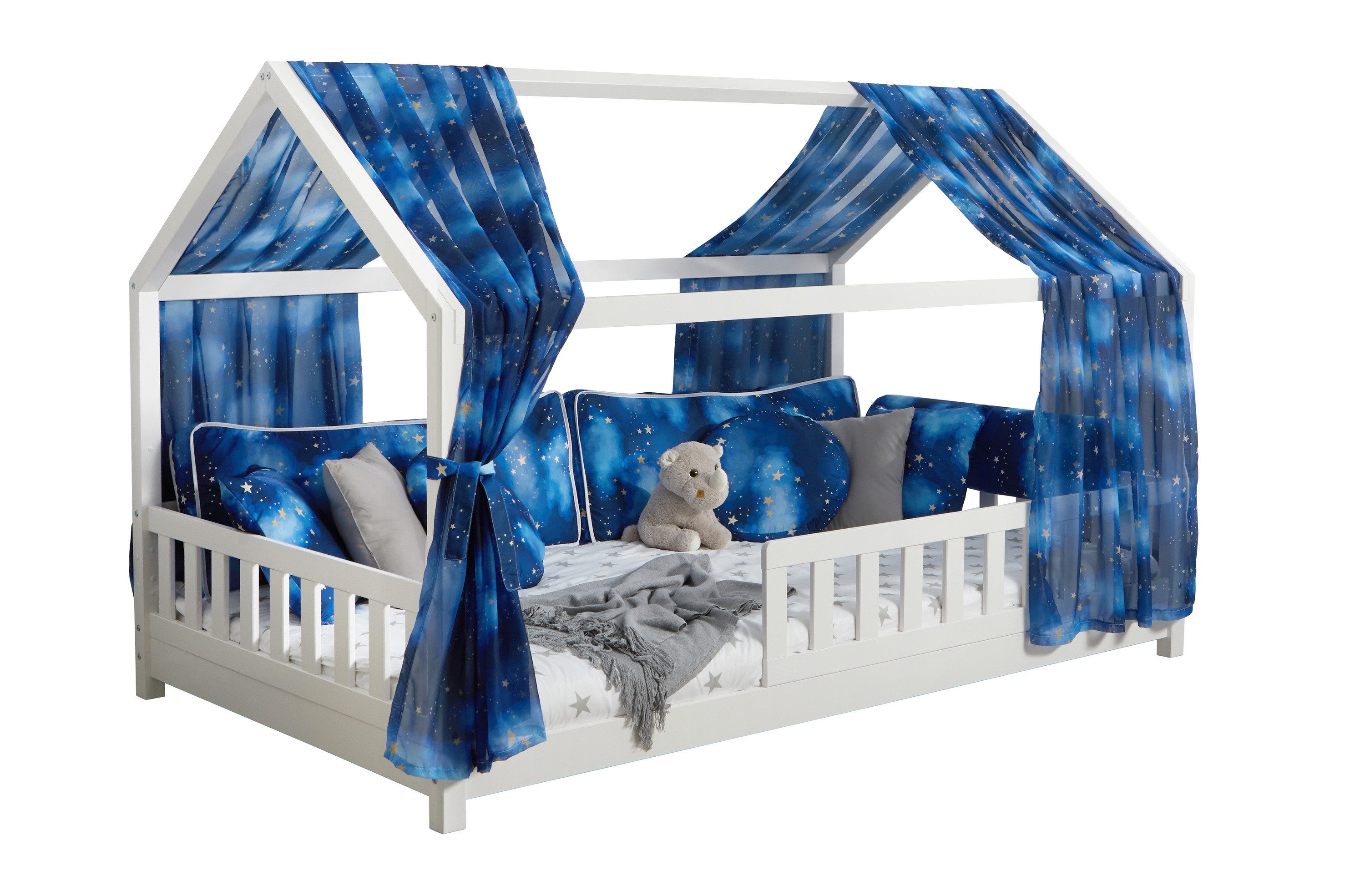 Ticaa Betthimmel Tüll-Set für Hausbett
