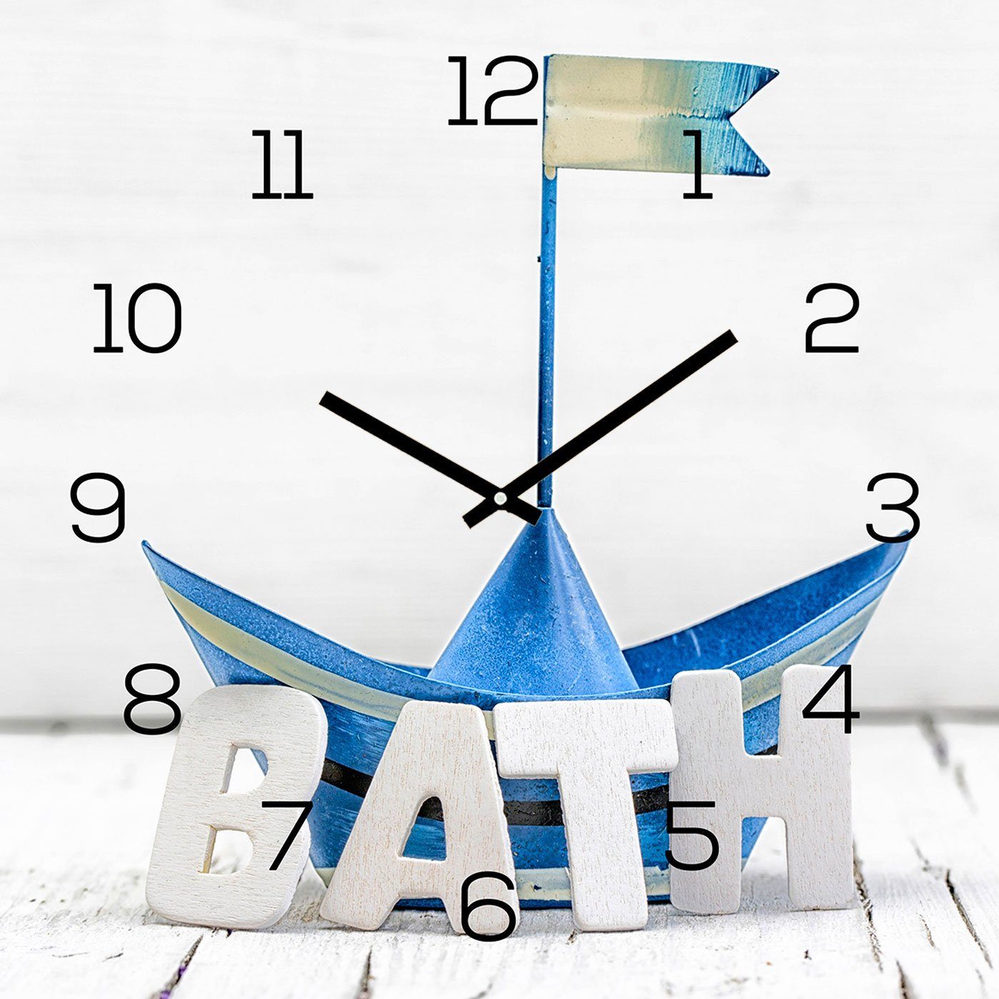 Levandeo® Wanduhr (levandeo Wanduhr Glas 30x30cm