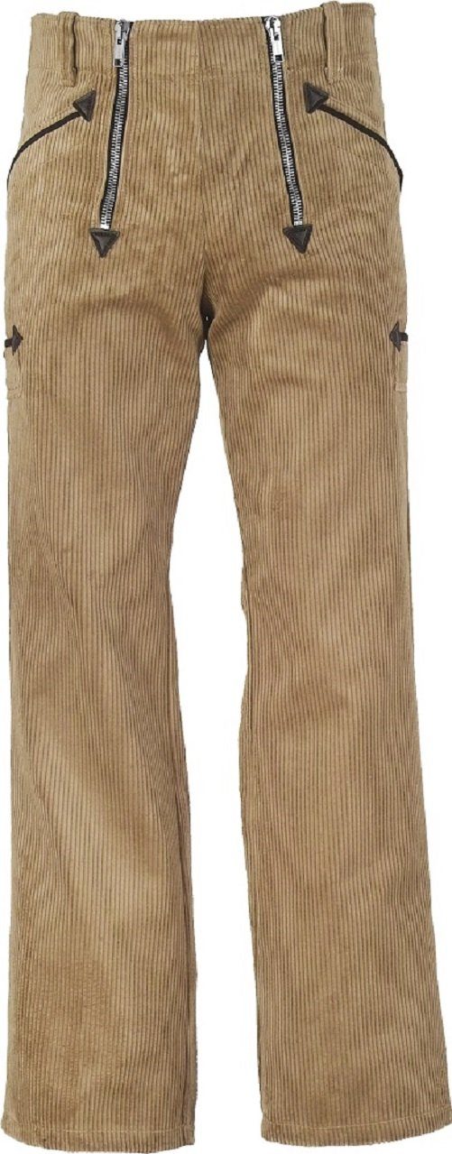 JOB Arbeitshose Zunfthose Trenkercord braun mit