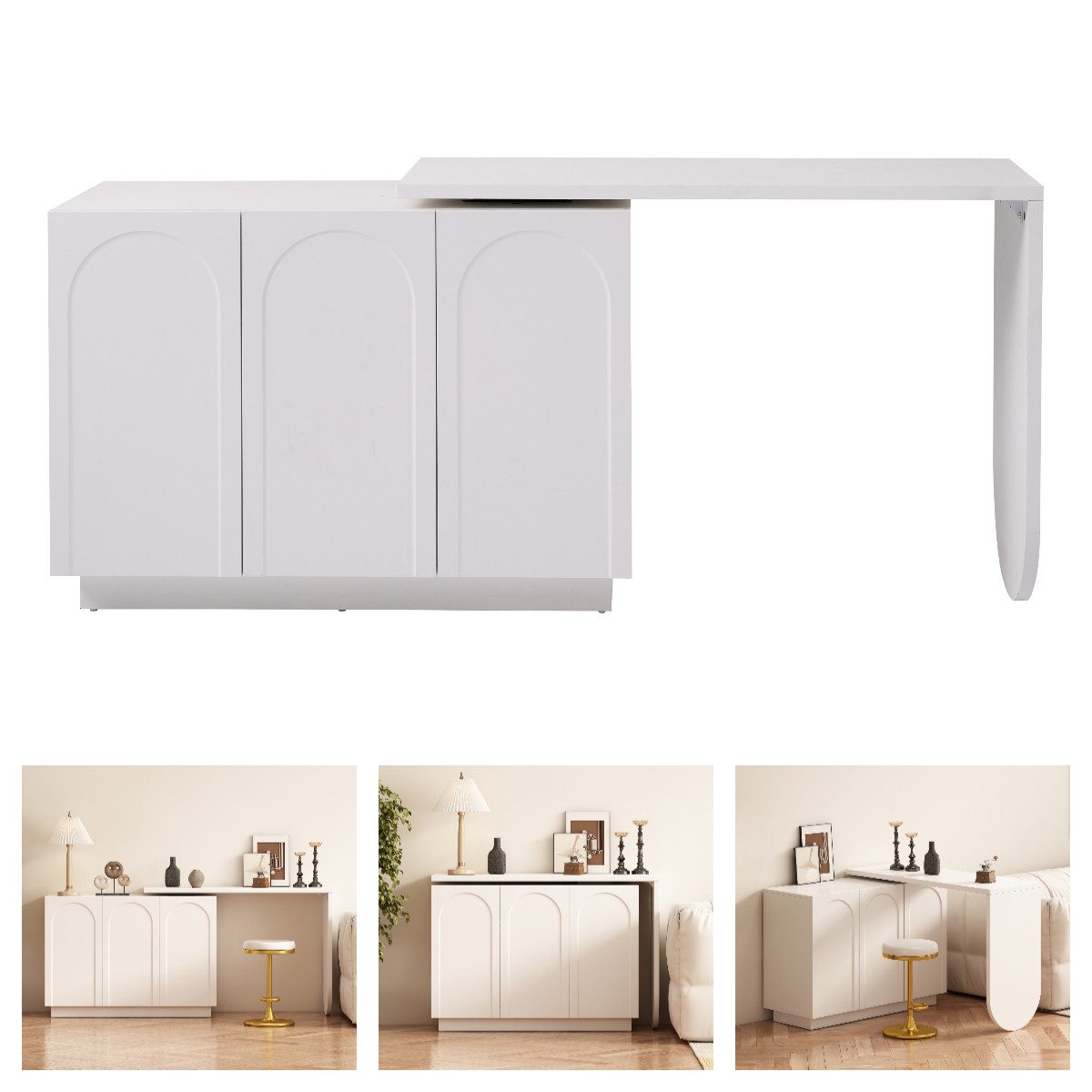 IDEASY Eckschreibtisch 110*40*75cm, Schreibtisch mit 360°