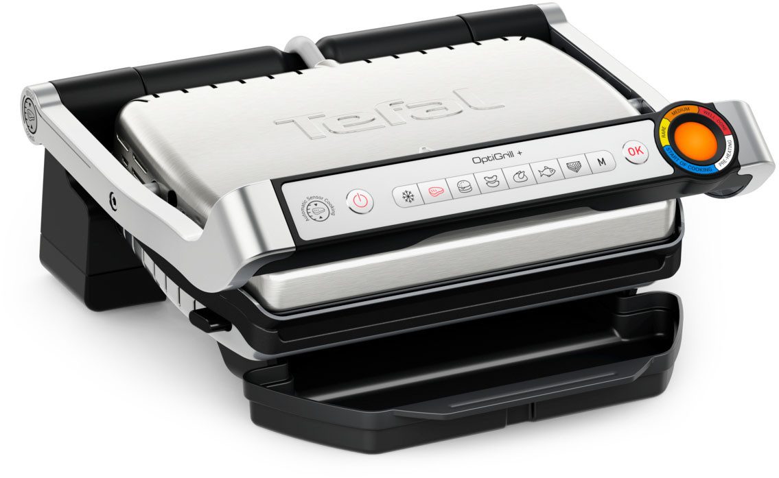 Tefal Kontaktgrill OptiGrill+, erneuerte Kochstufenanzeige, 6