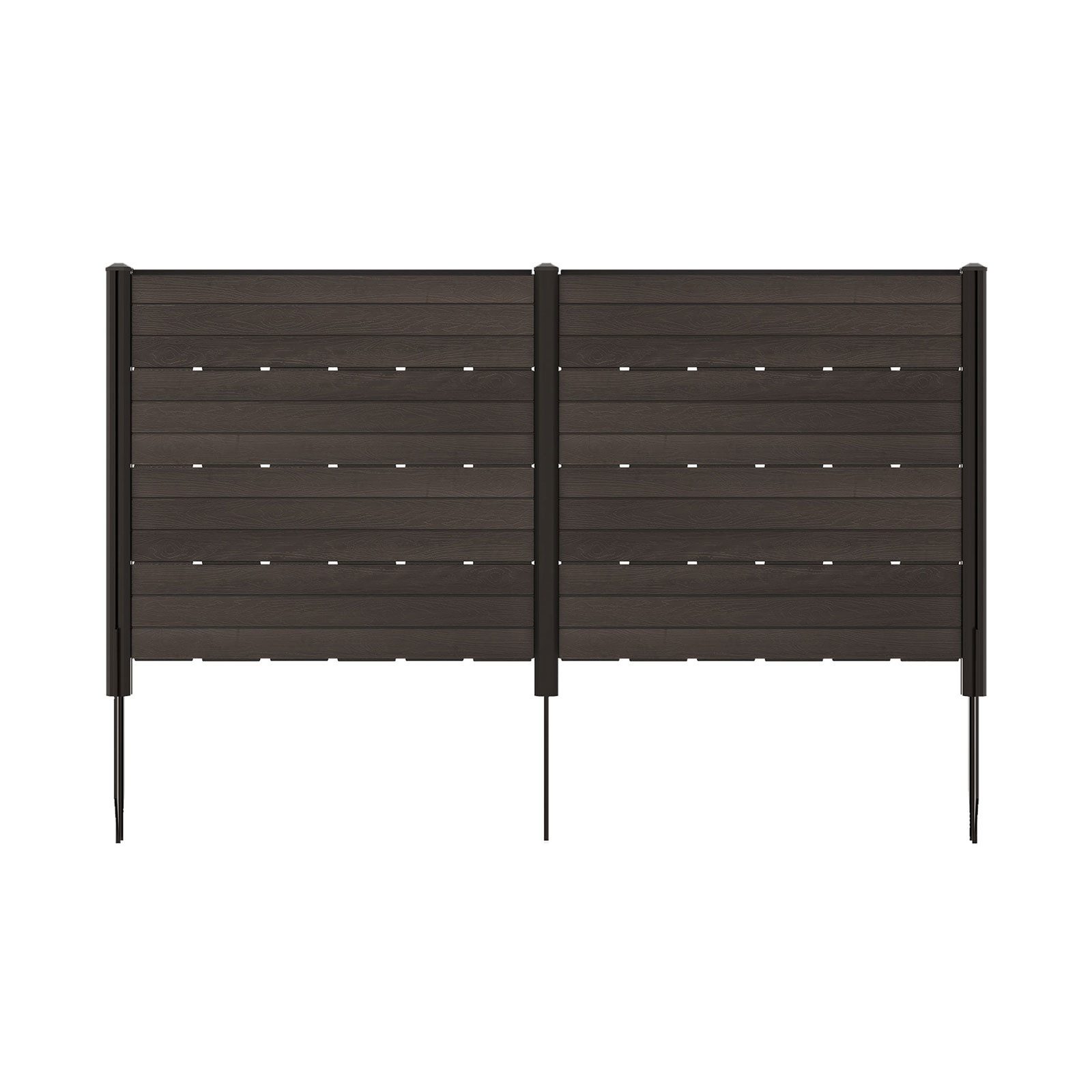 KOMFOTTEU Gartenzaun, Sichtschutzzaun mit Schutzkappen &