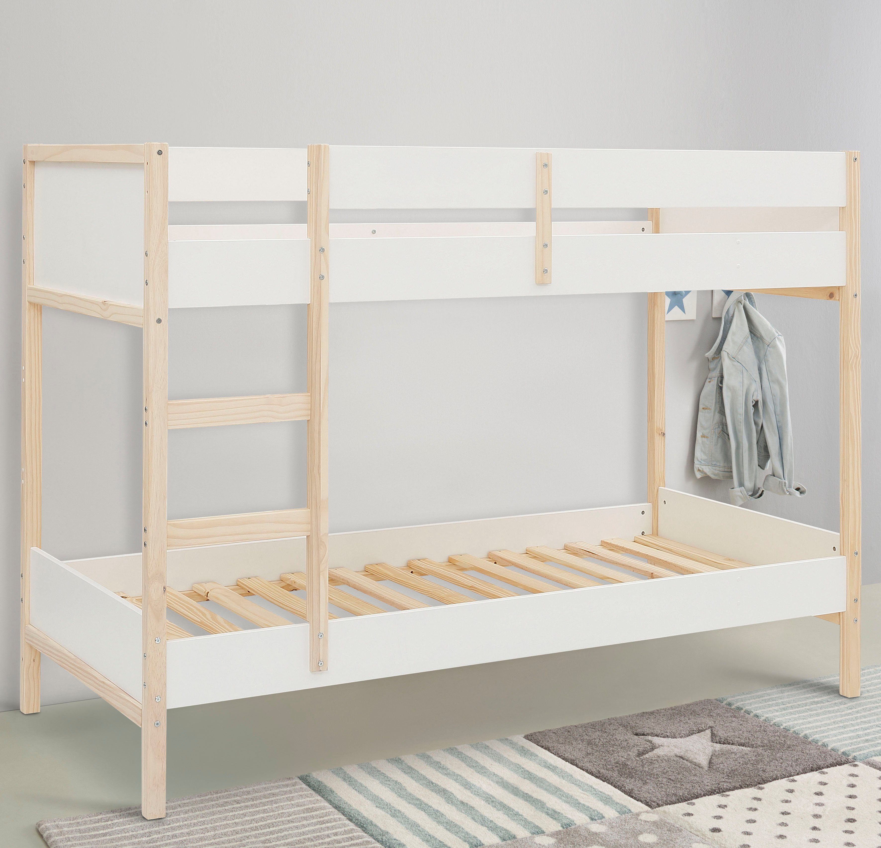 Lüttenhütt Etagenbett Janne, Kiefernholz, Etagenbett, inklusive