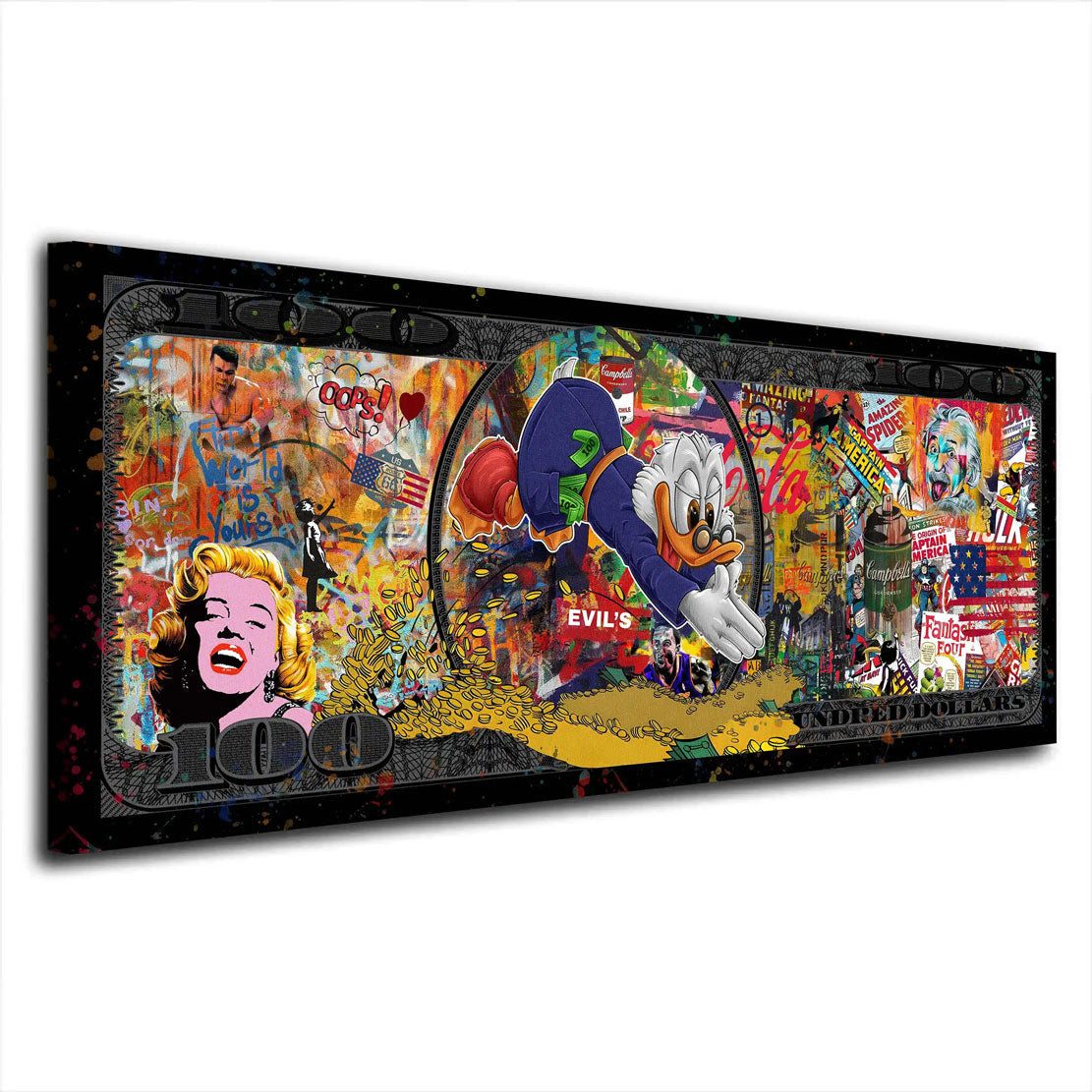 Artedinoi Leinwandbild Pop Art Comic Collage