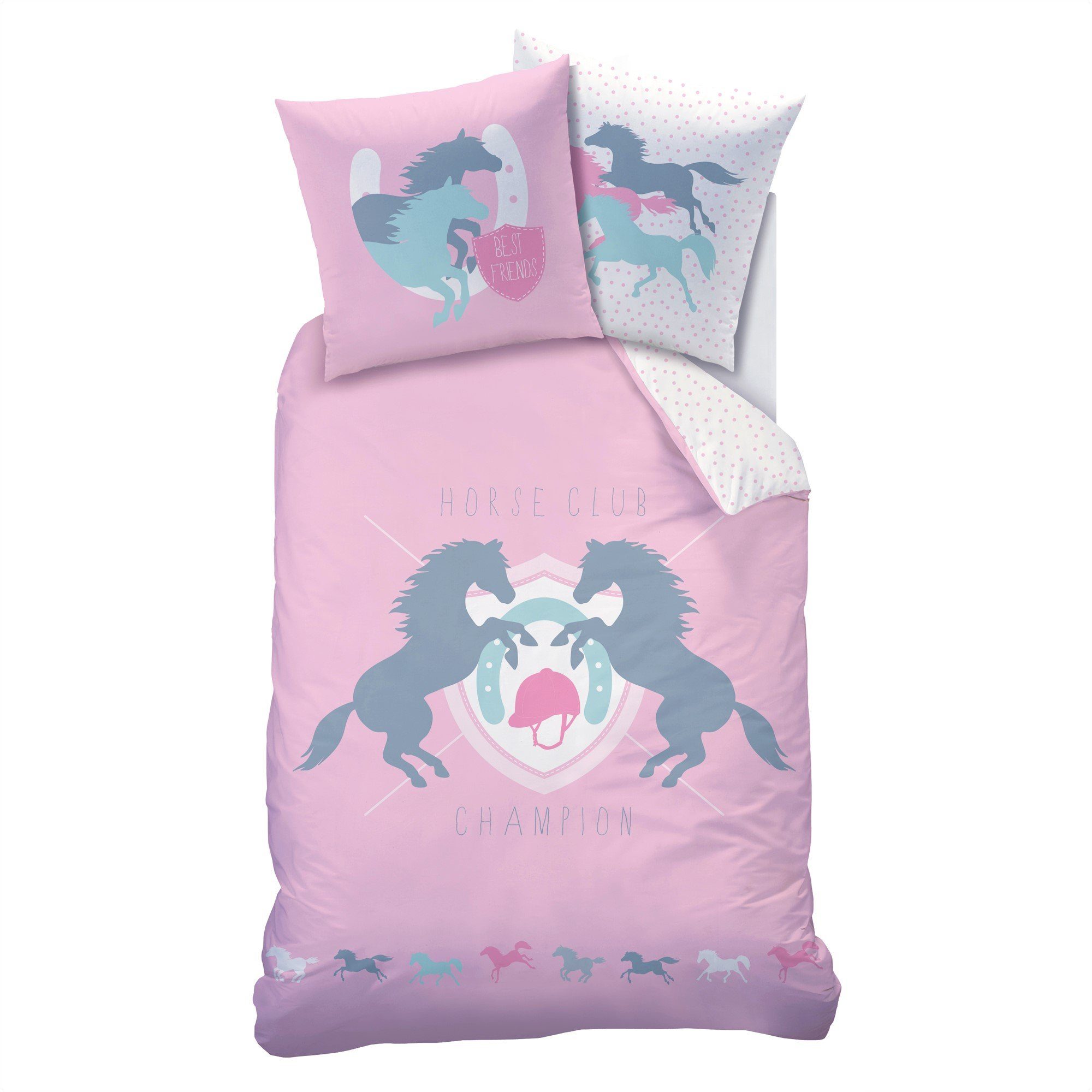 MTOnlinehandel Bettwäsche Pferde 135x200 + 80x80