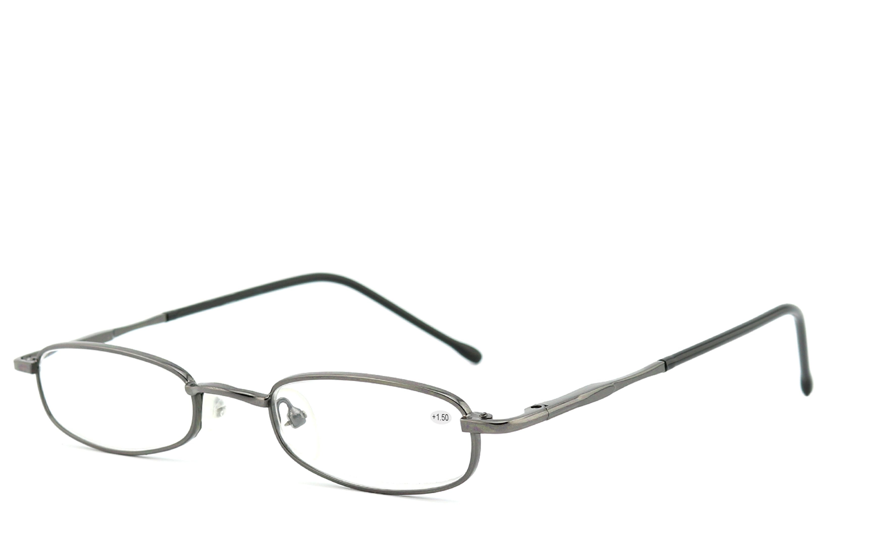 EYESTUFF Lesebrille Lesebrille schwarz-chrom, Brillenbügel mit