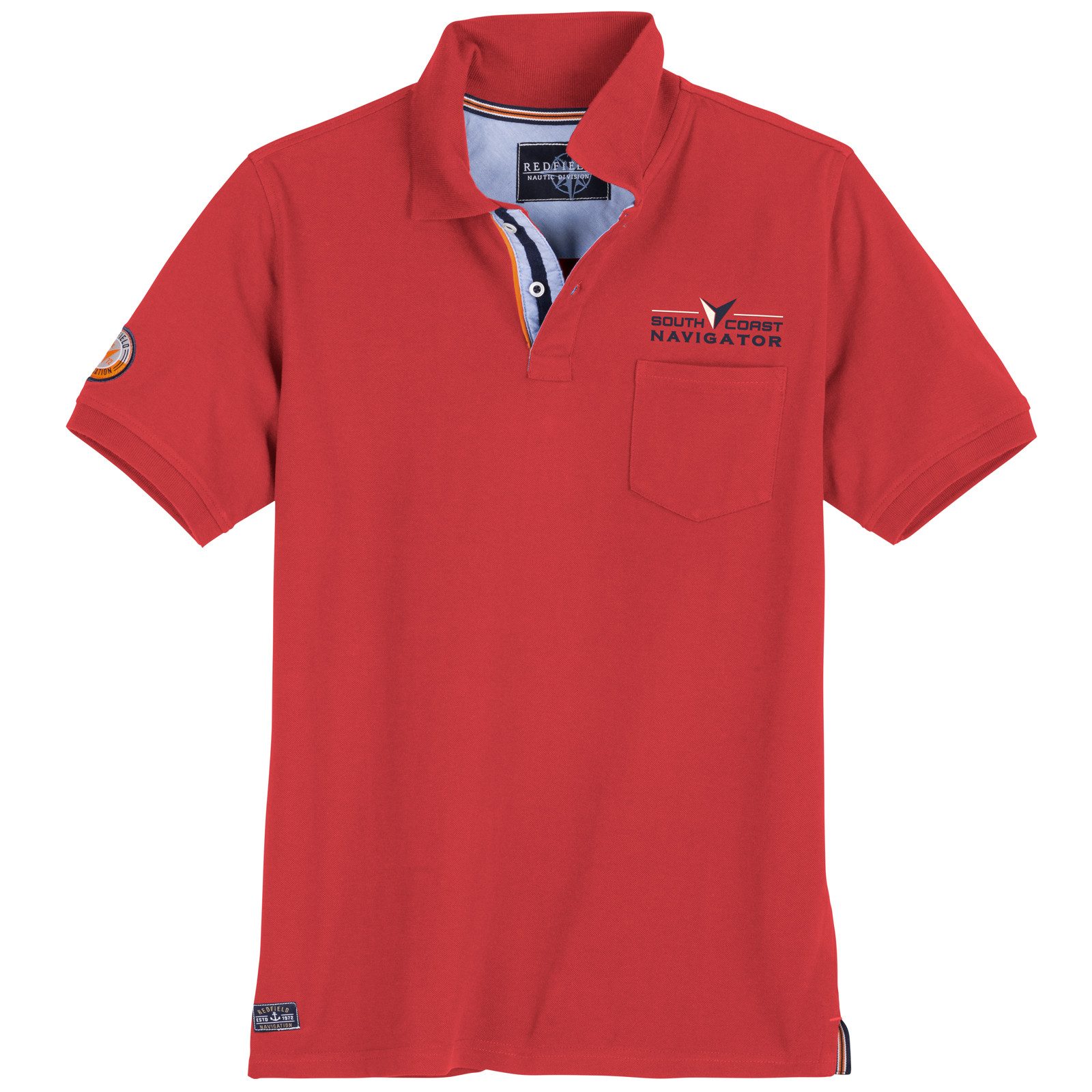 redfield Poloshirt Redfield Übergröße Poloshirt rot
