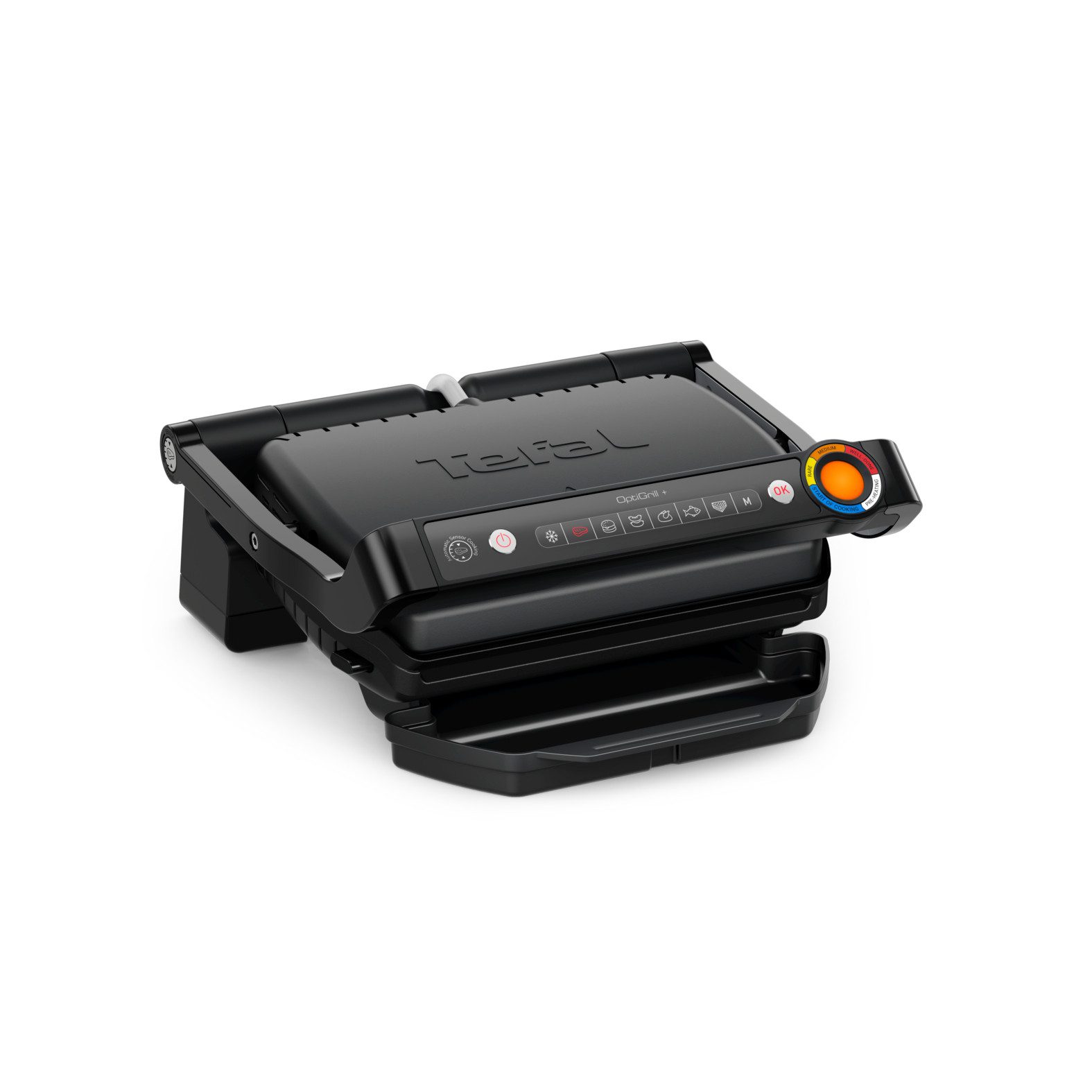 Tefal Kontaktgrill OptiGrill+, erneuerte Kochstufenanzeige, 6