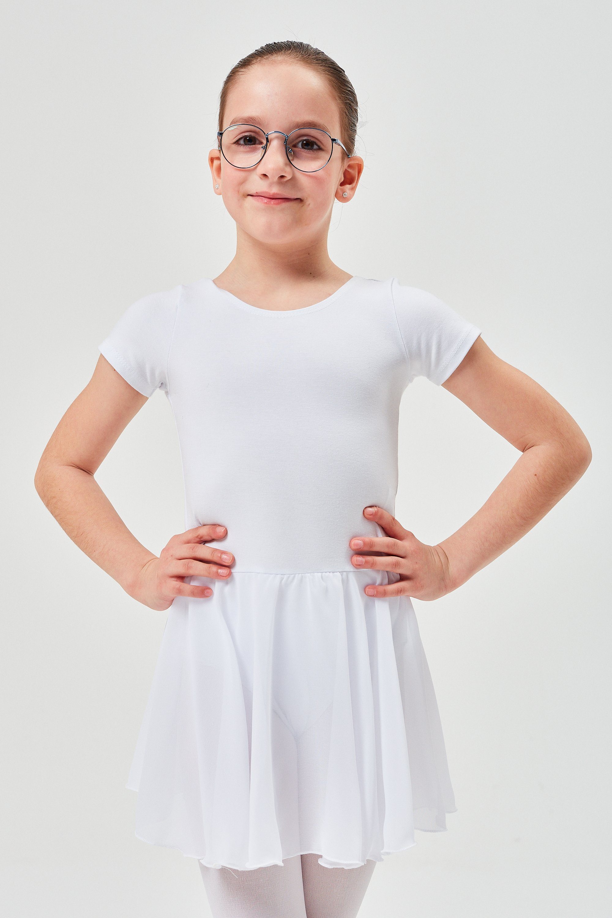 tanzmuster Chiffonkleid Ballettkleid Lucy mit kurzen