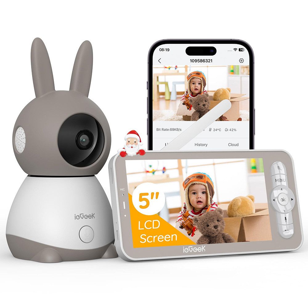 ieGeek Video-Babyphone 5 Zoll Babyphone mit